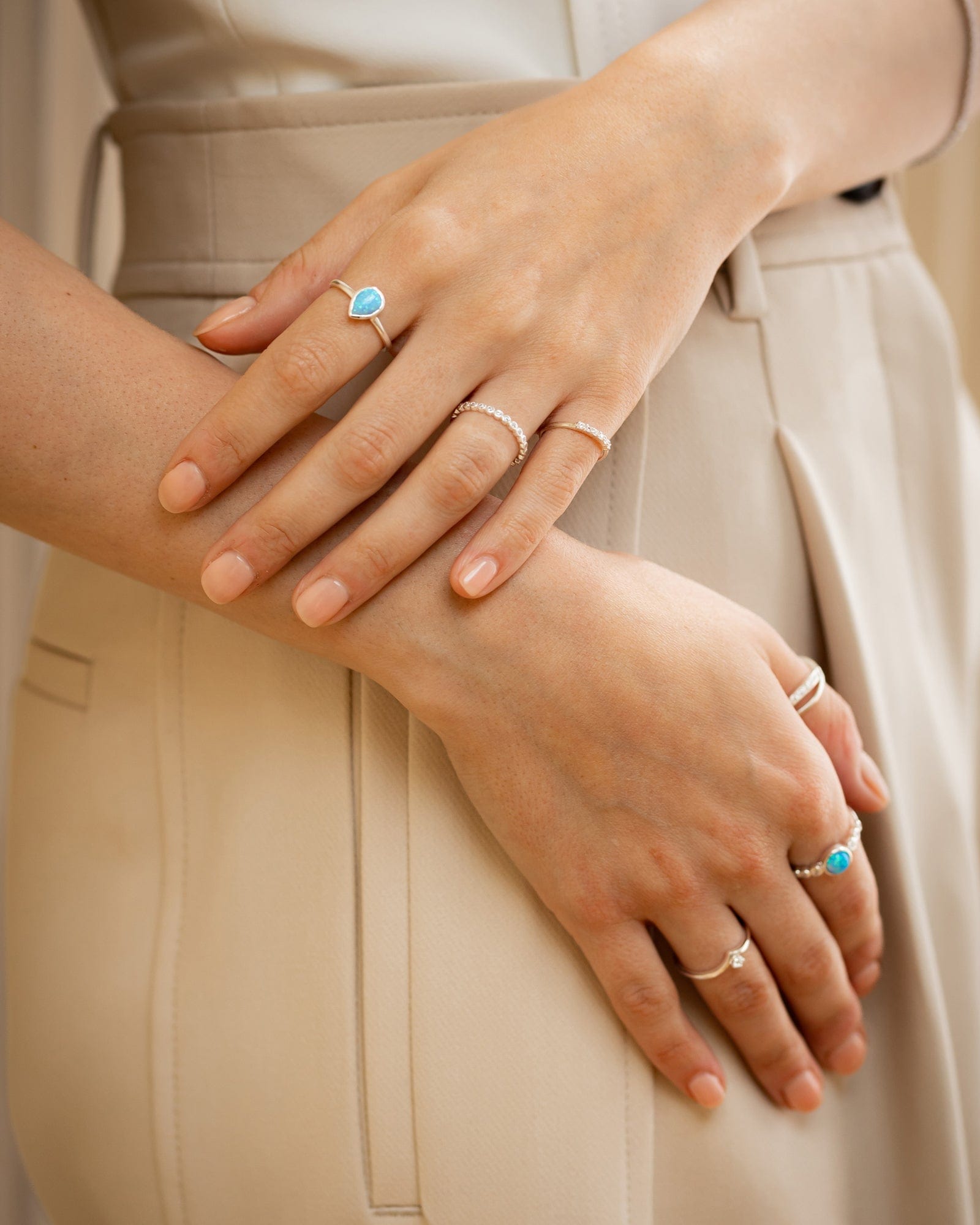 Sterling Silver and Cubic Zirconia Amelia Ring