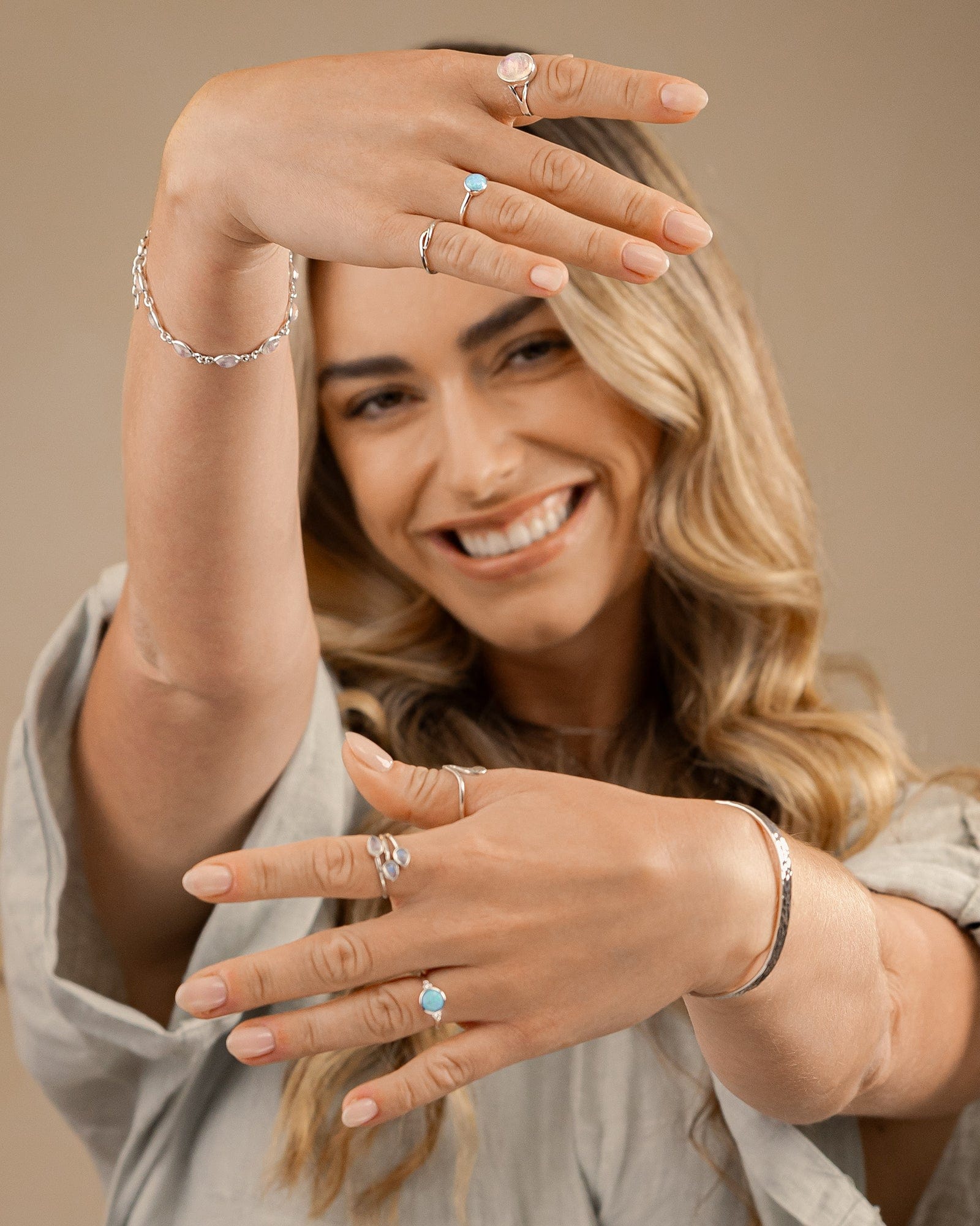 Sterling Silver Split Shank Gemstone Ring