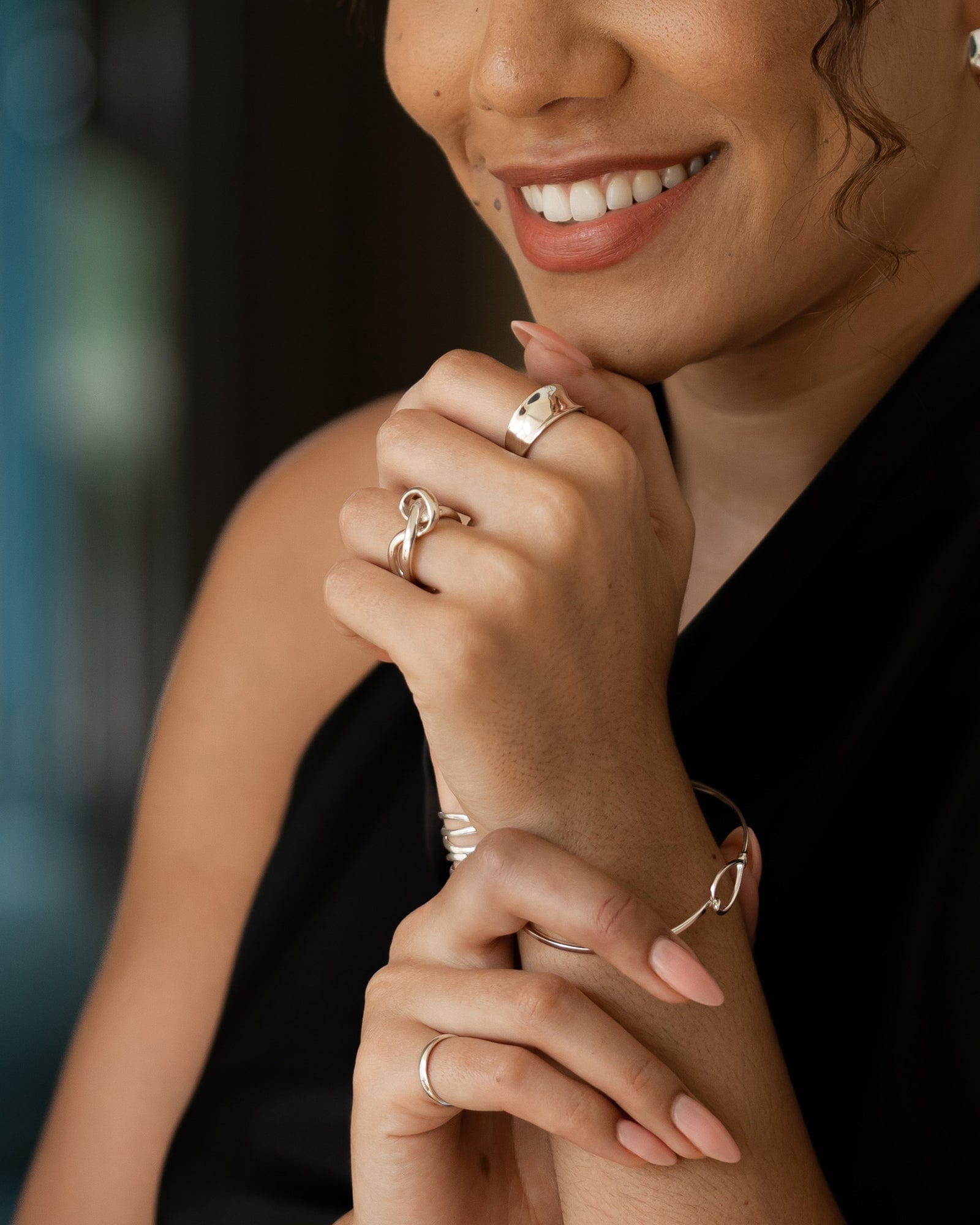 3mm Plain Sterling Silver D Shaped Band Ring