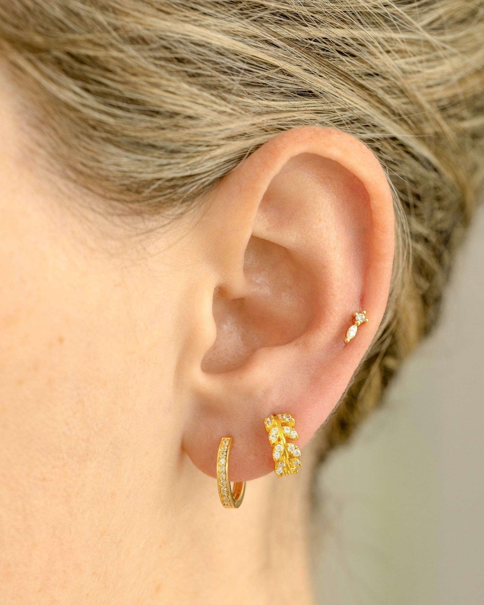 Surgical Steel and Crystal Marquise Labret