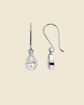 Sterling Silver and Cubic Zirconia Teardrop Earrings