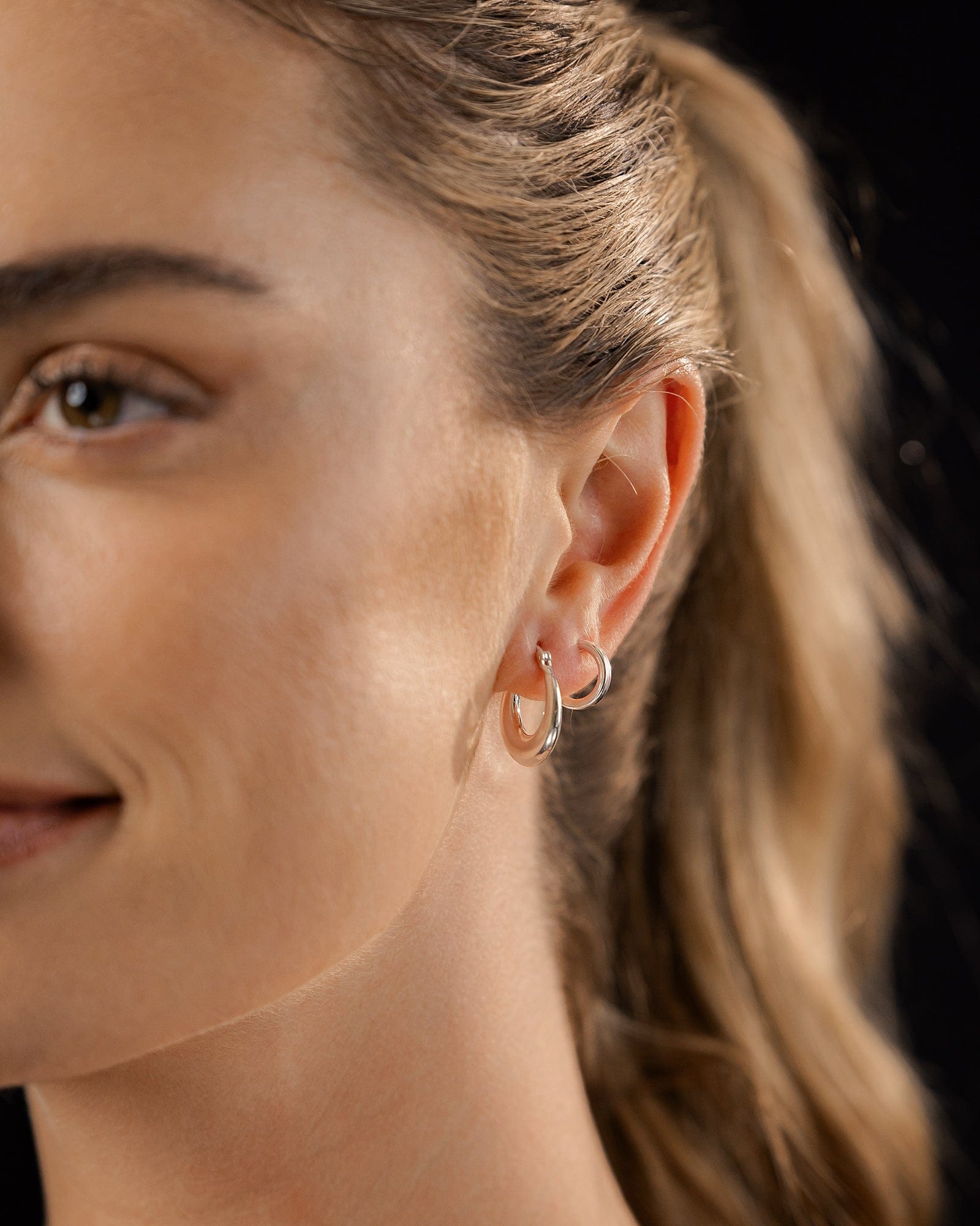Sterling Silver 10mm Square Tube Hoops