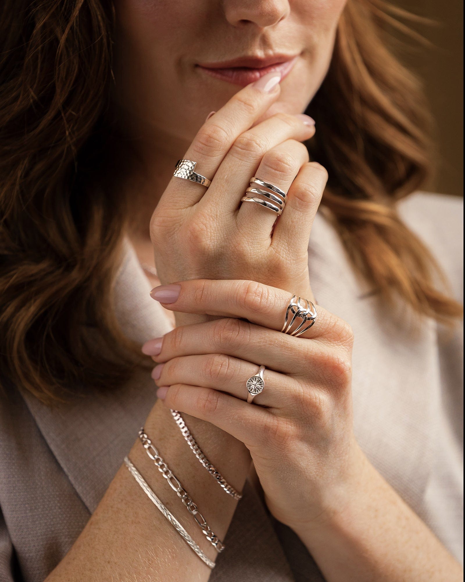 Hammered Sterling Silver Wrap Ring