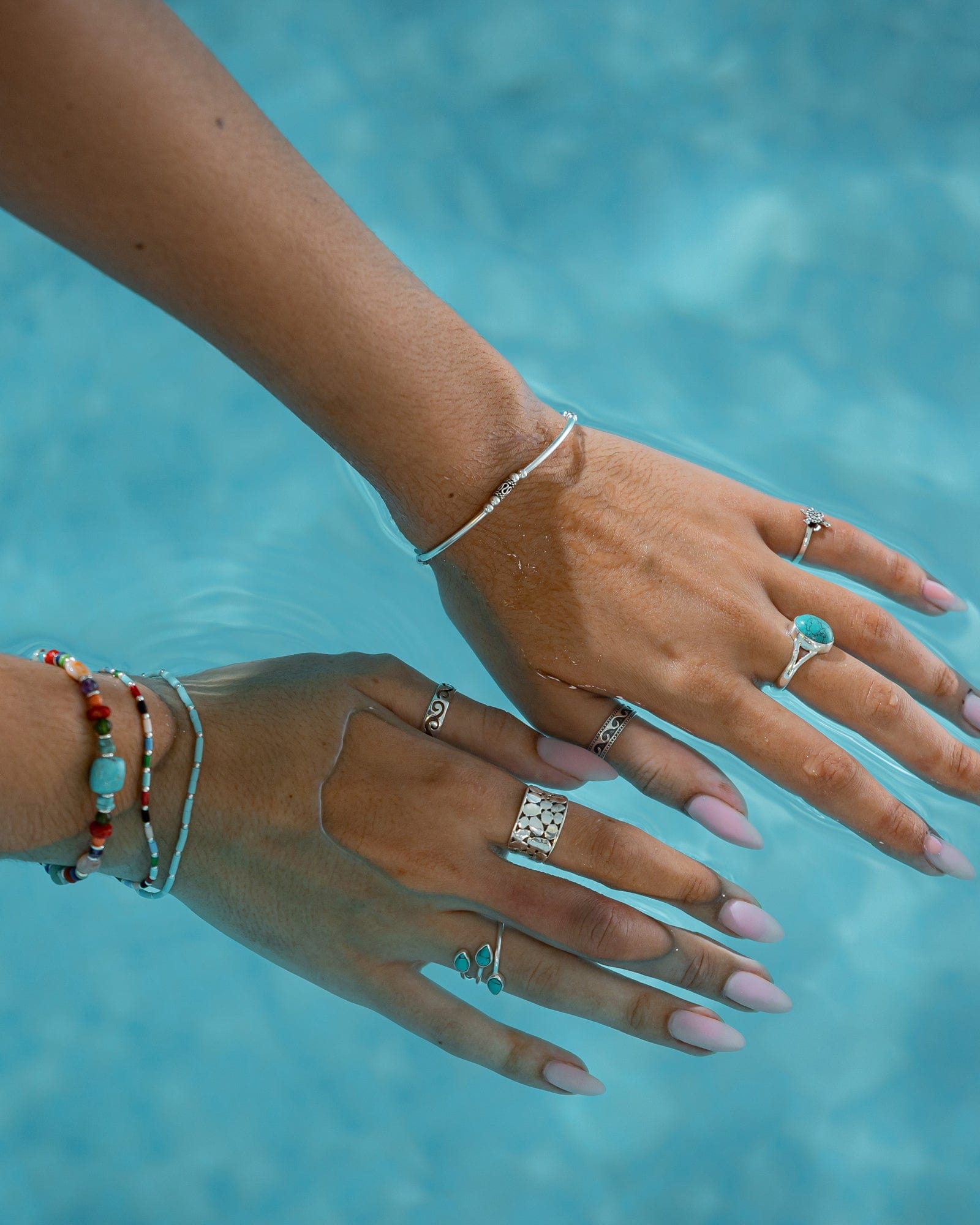 Sterling Silver Beaded Tube Bracelet