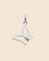 Sterling Silver Open Wing Small Butterfly Pendant