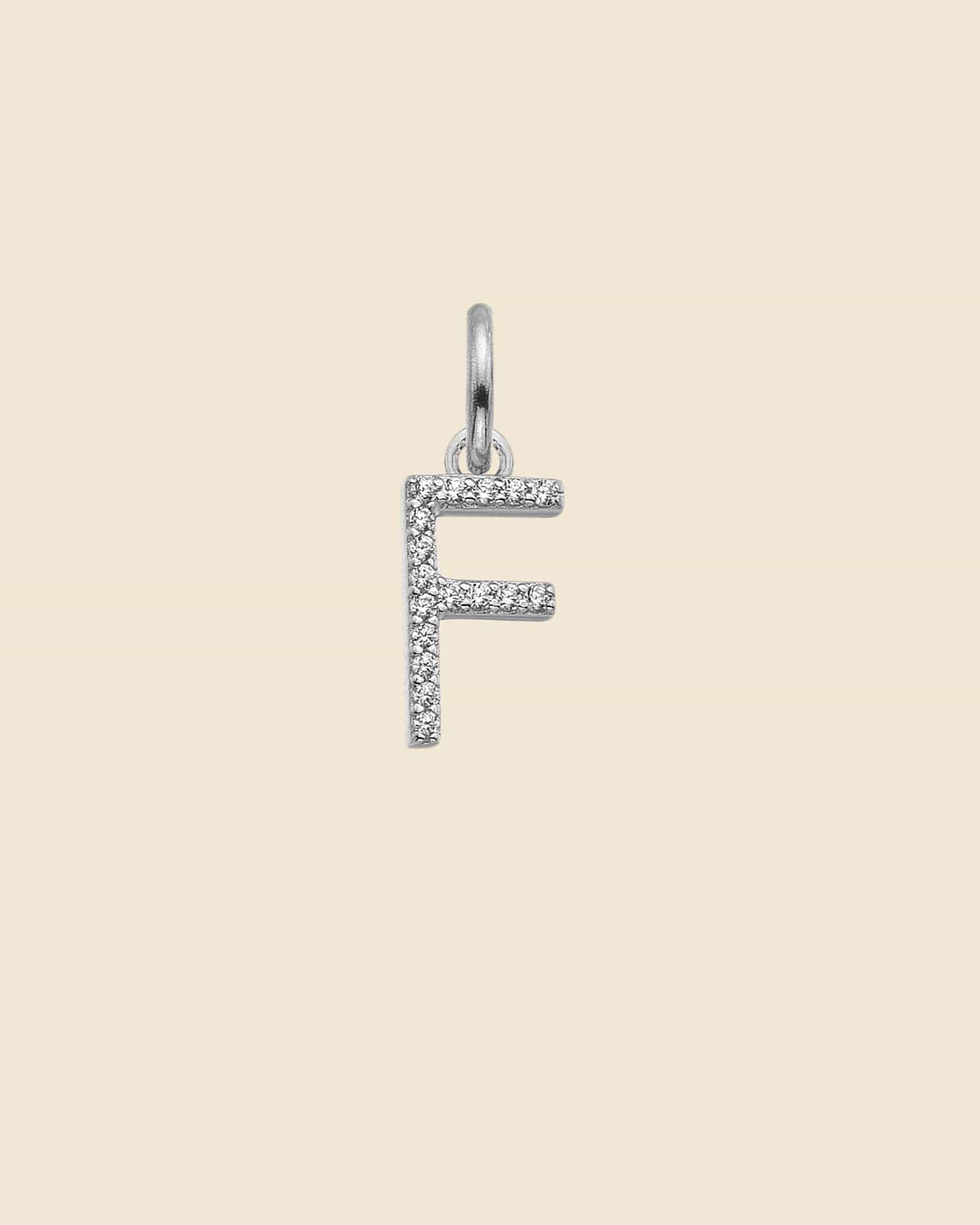 Sterling Silver and Cubic Zirconia Letter Pendants (Choose your letter)