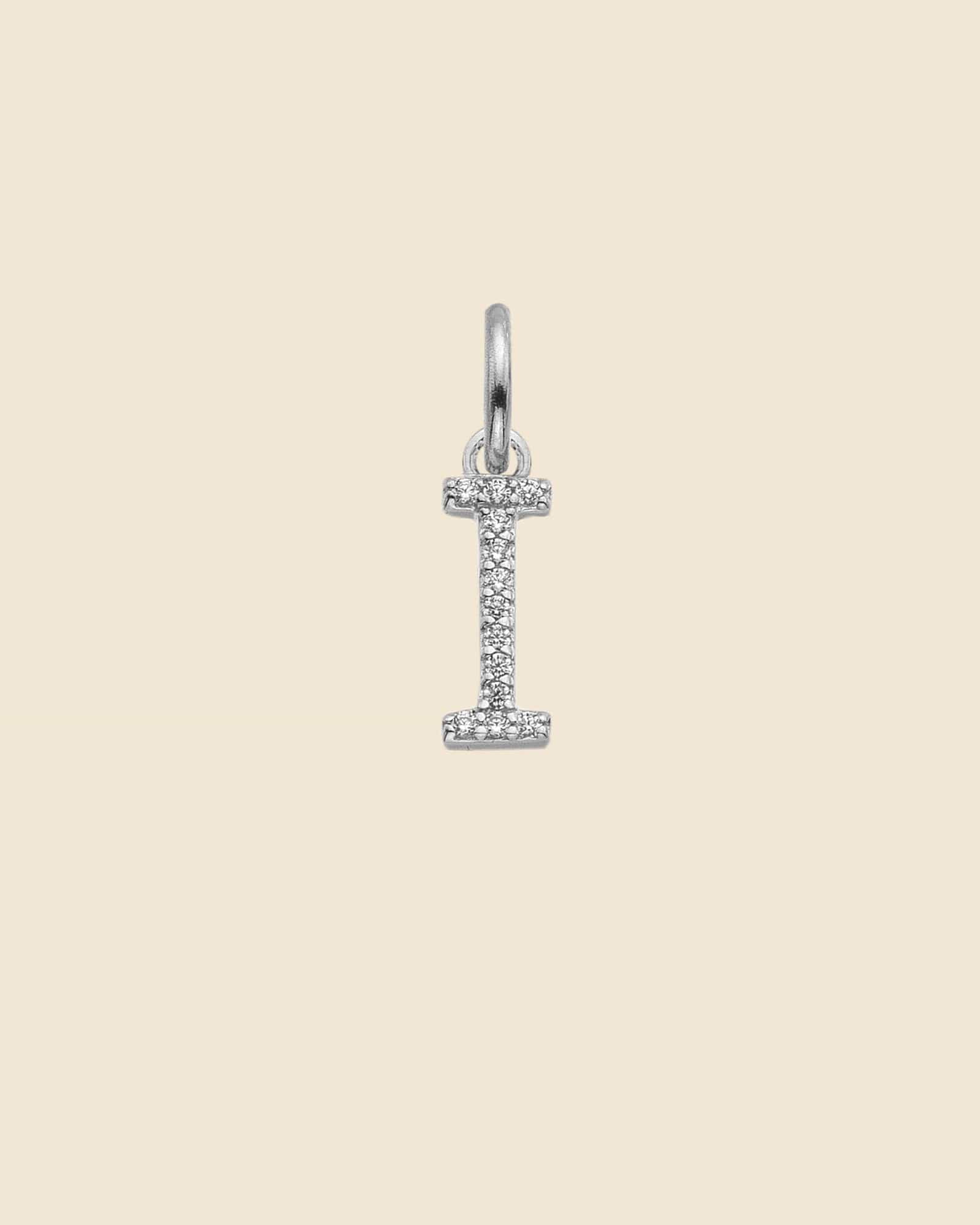 Sterling Silver and Cubic Zirconia Letter Pendants (Choose your letter)