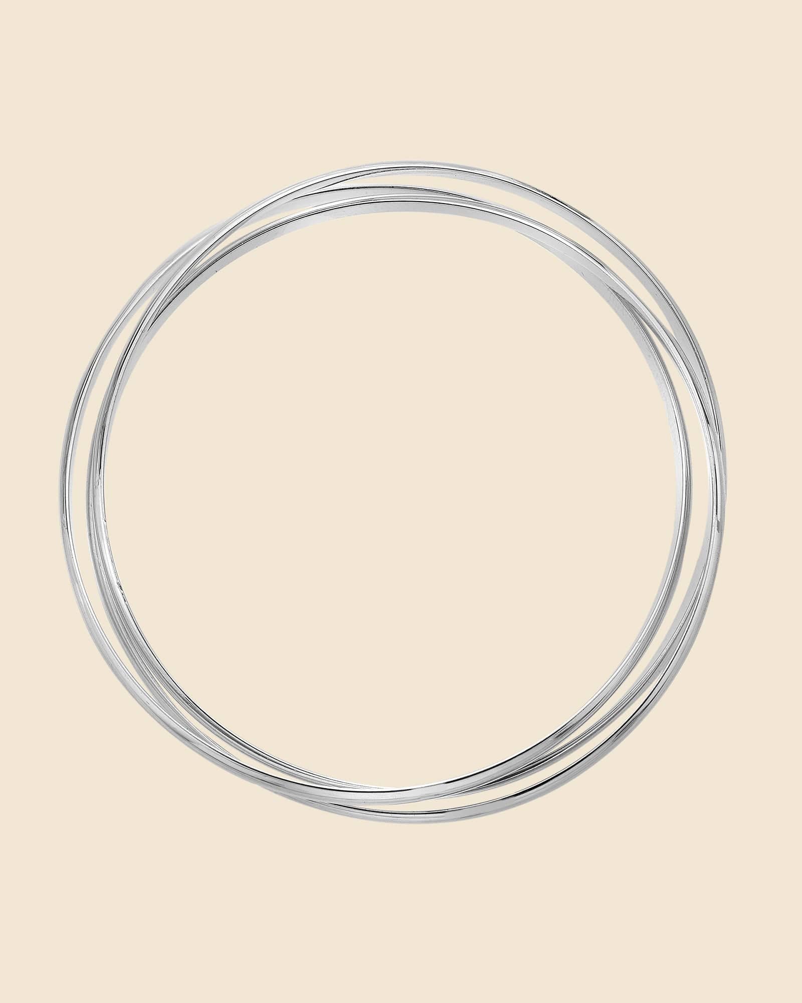 Sterling Silver Heavy Triple Russian Wedding Bangle