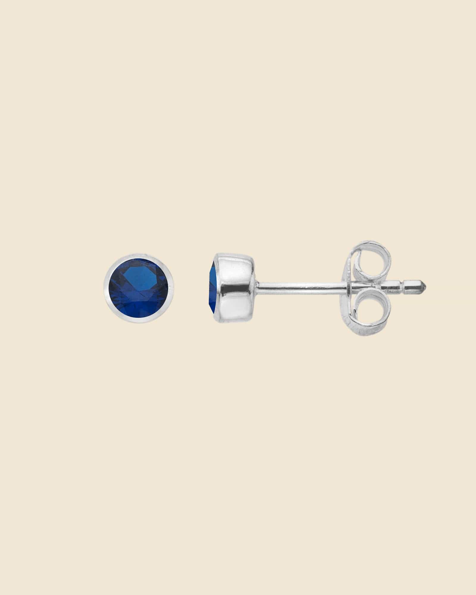 Sterling Silver and Cubic Zirconia Birthstone Studs