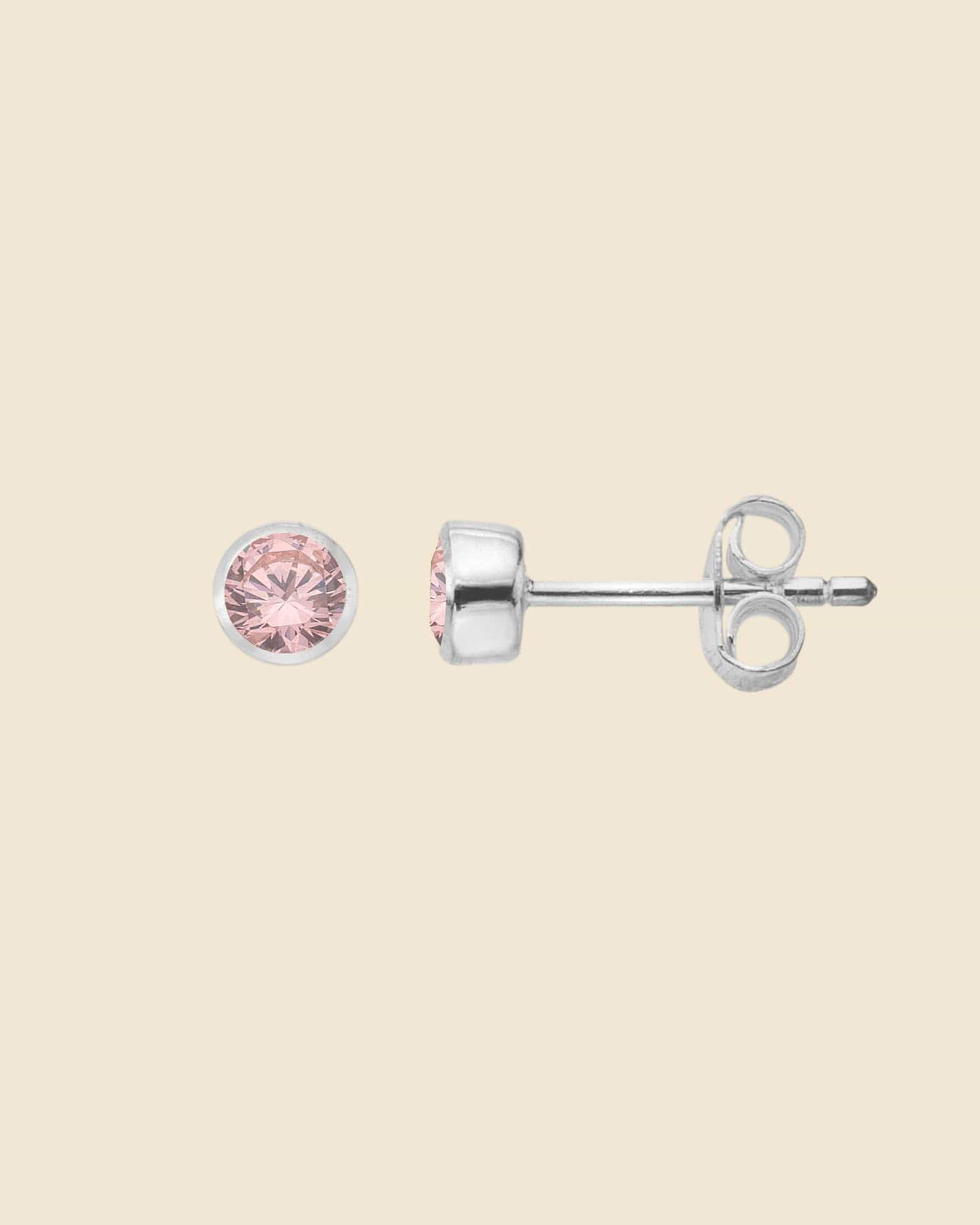 Sterling Silver and Cubic Zirconia Birthstone Studs