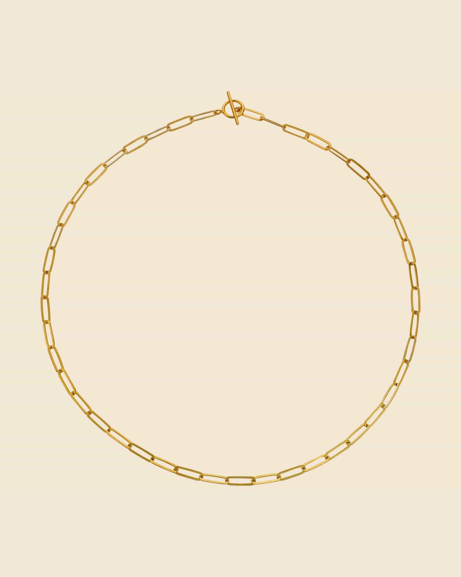 Gold Plated Medium Paperlink Necklace