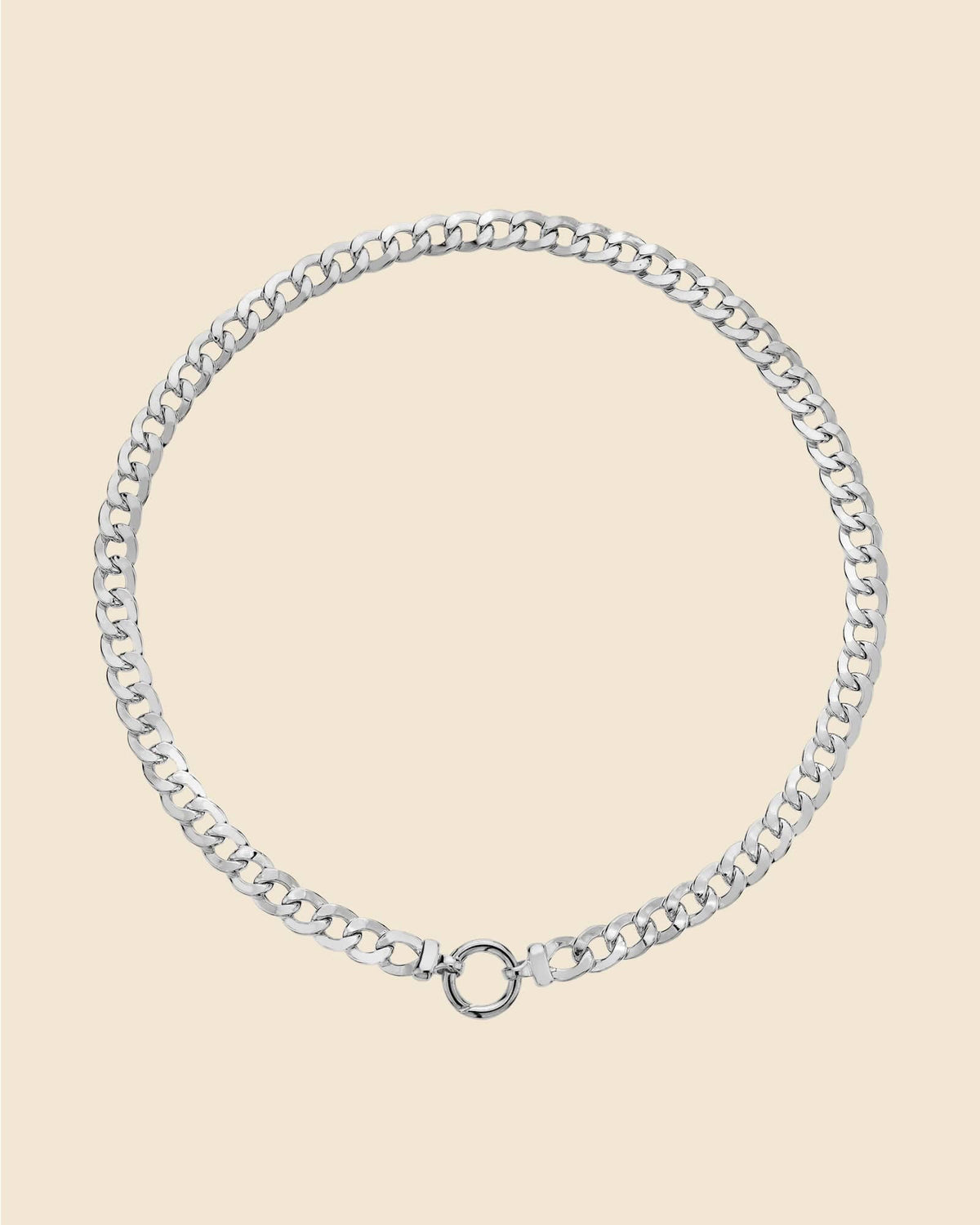 Sterling Silver Chunky Curb Chain Necklace