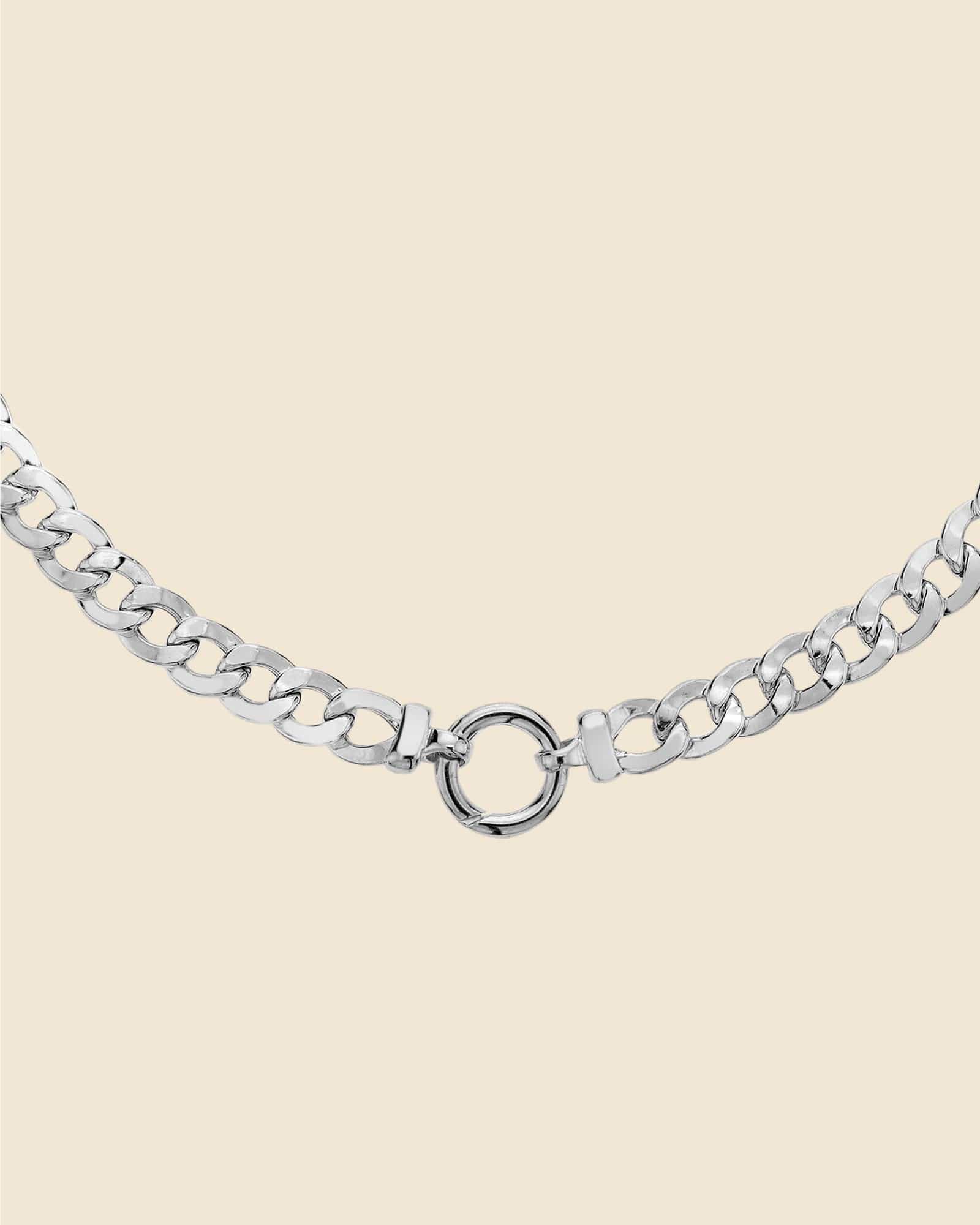 Sterling Silver Chunky Curb Chain Necklace