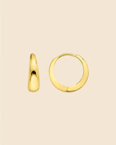 Gold Plated Tapered Huggie Hoops