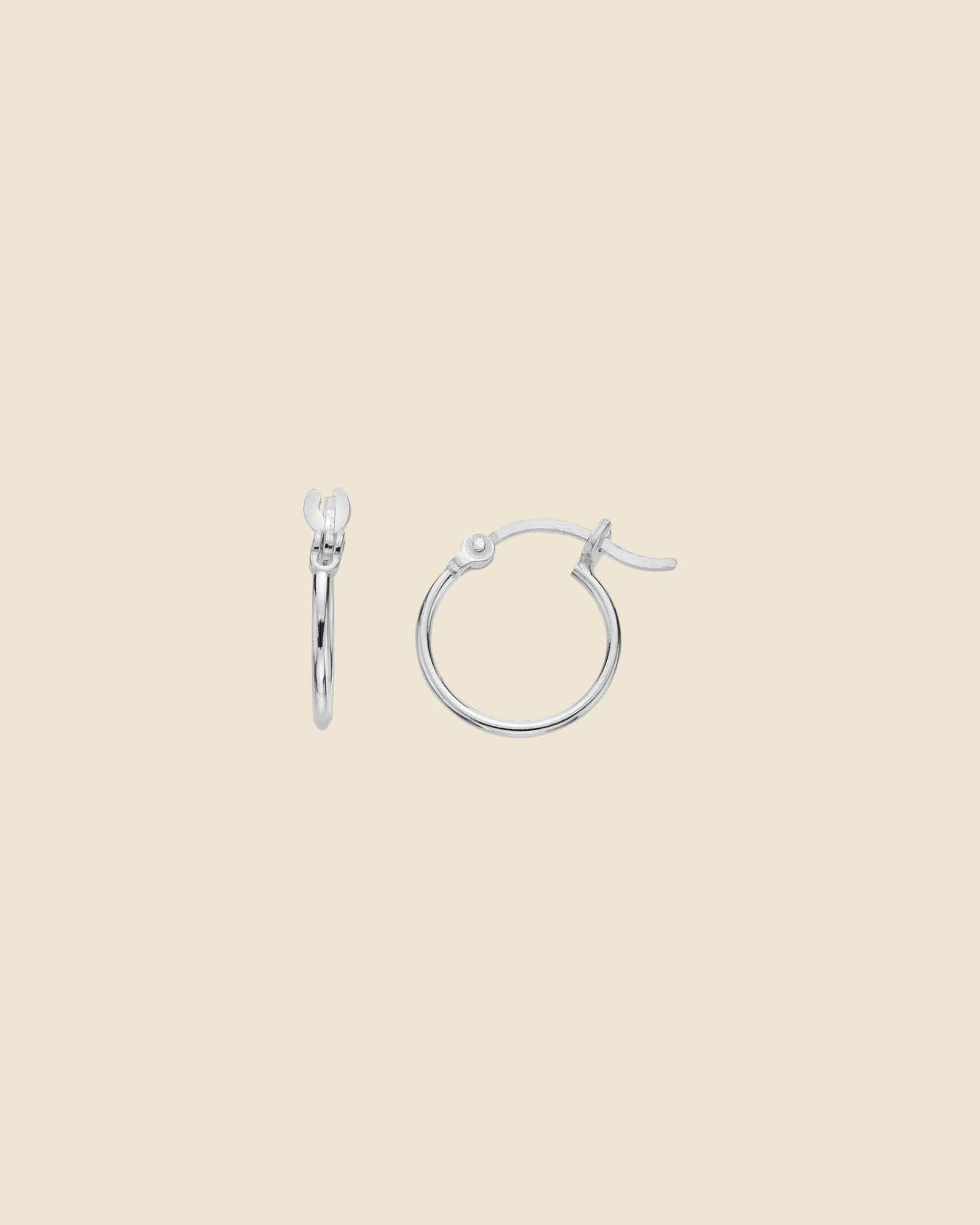 Sterling Silver Simple Hoops