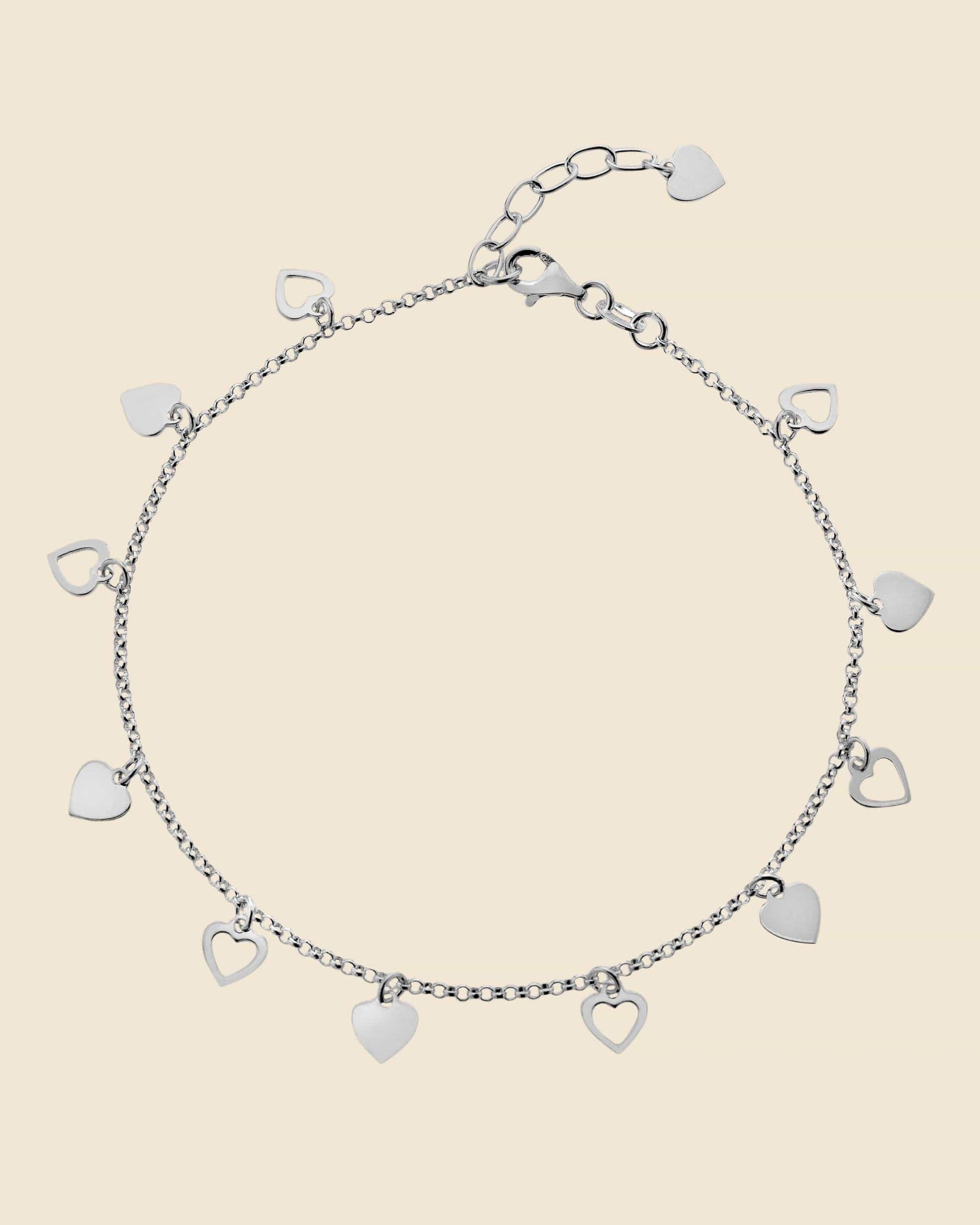 Sterling Silver Heart Anklet