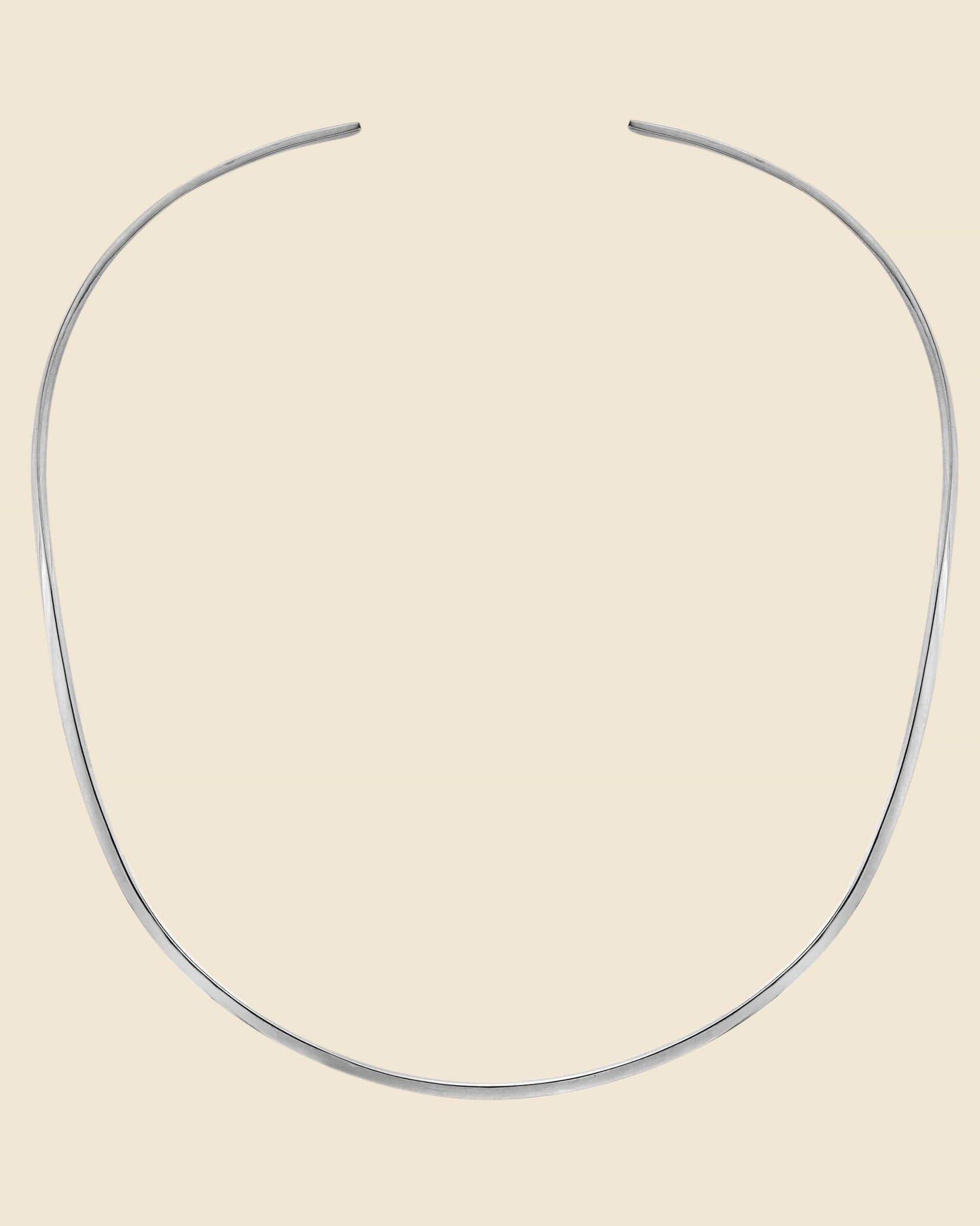 Sterling Silver Plain Narrow Torque