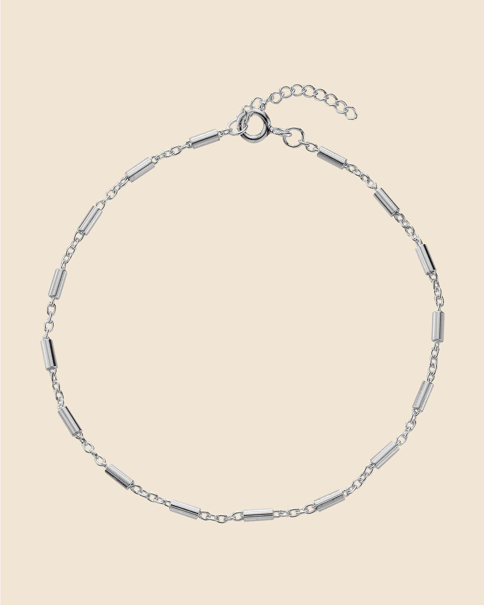 Sterling Silver Tube Link Bracelet