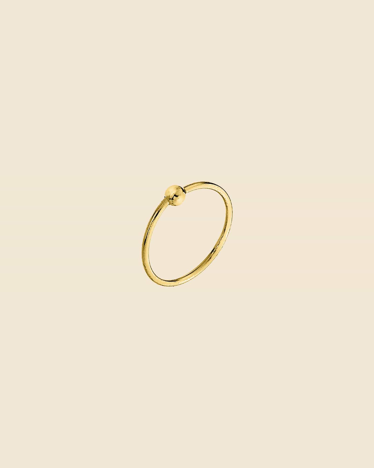 Gold Plated Simple Ball Nose Hoop