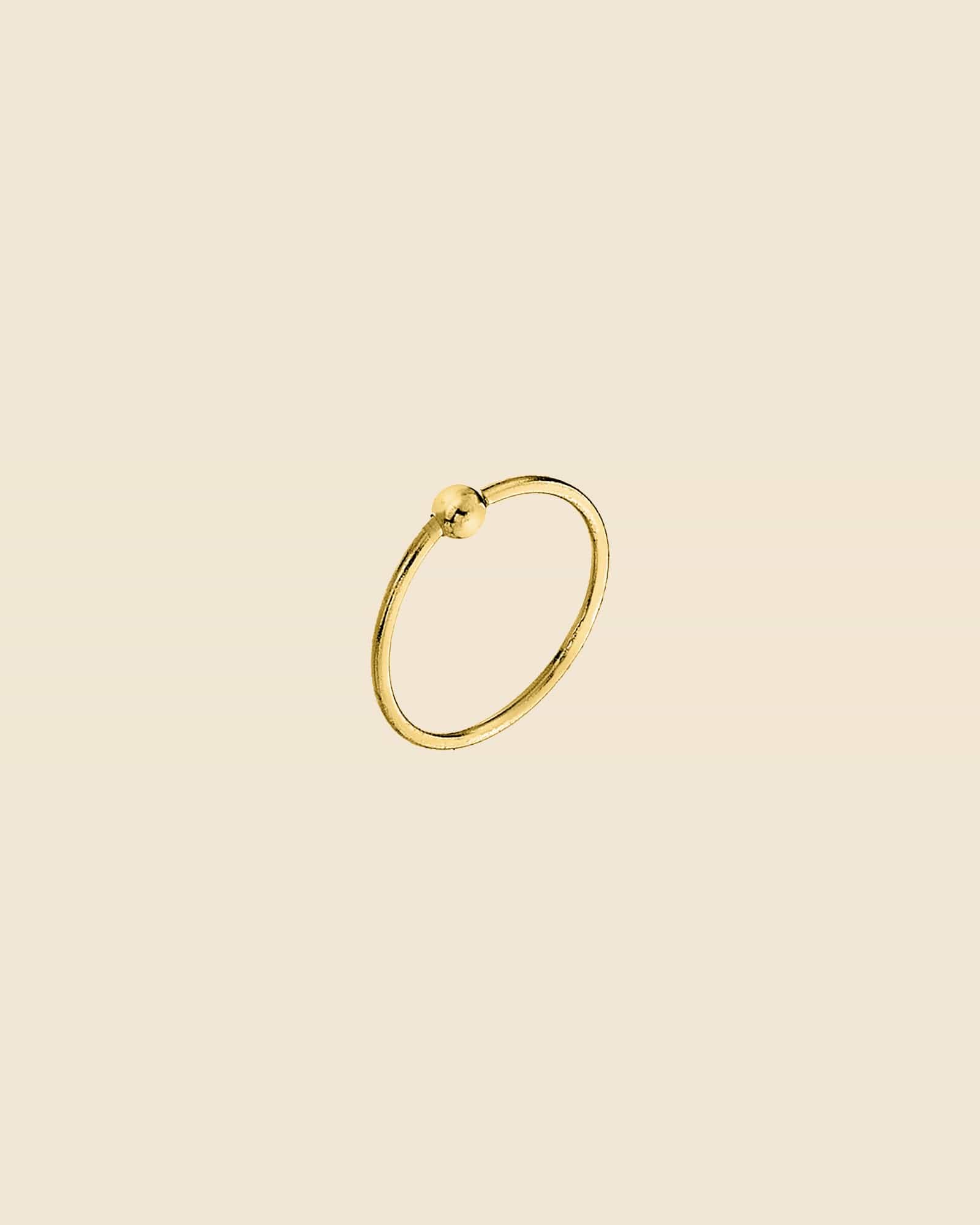 Gold Plated Simple Ball Nose Hoop