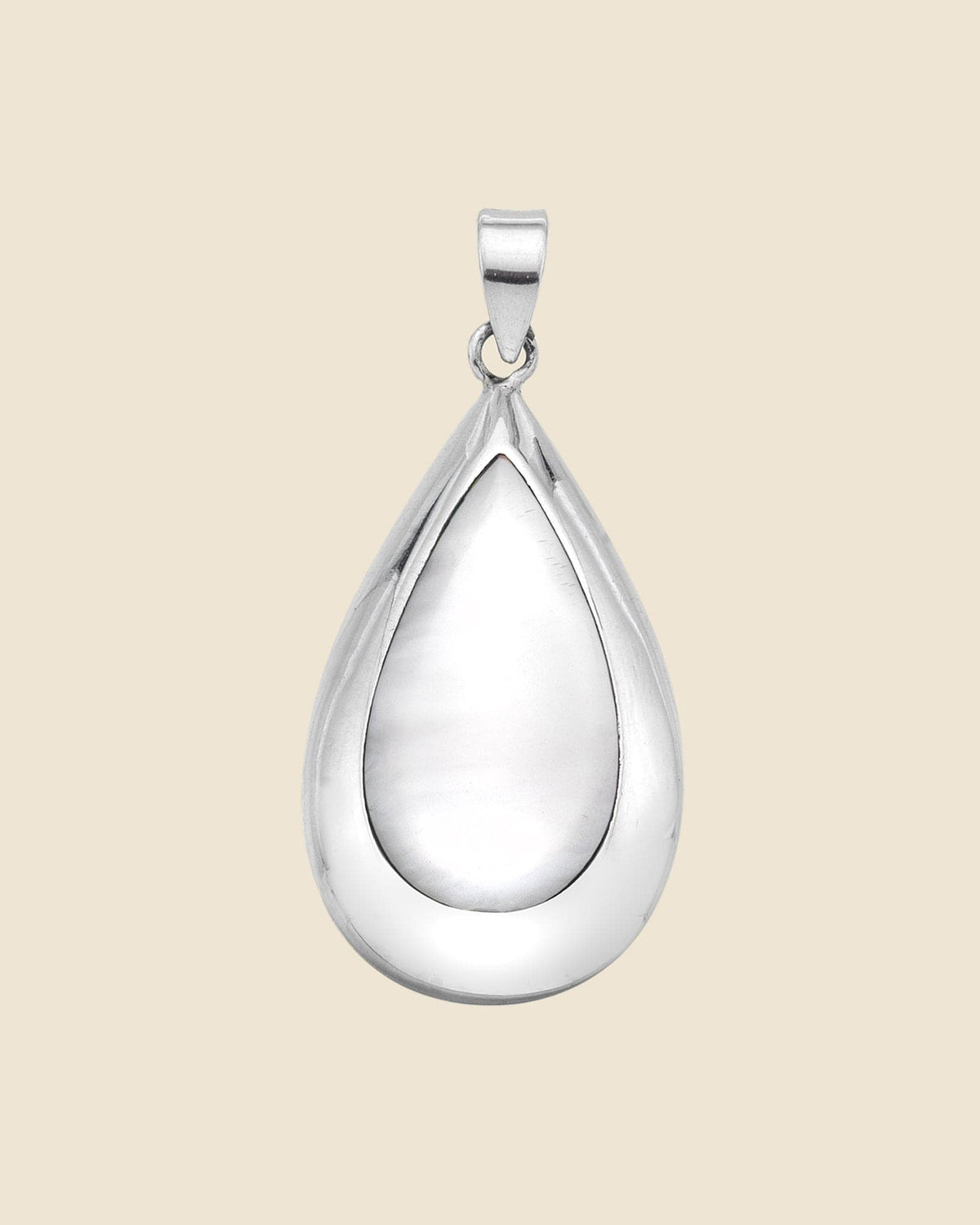 Sterling Silver Reversible Pendant with Mother of Pearl and Paua Shell