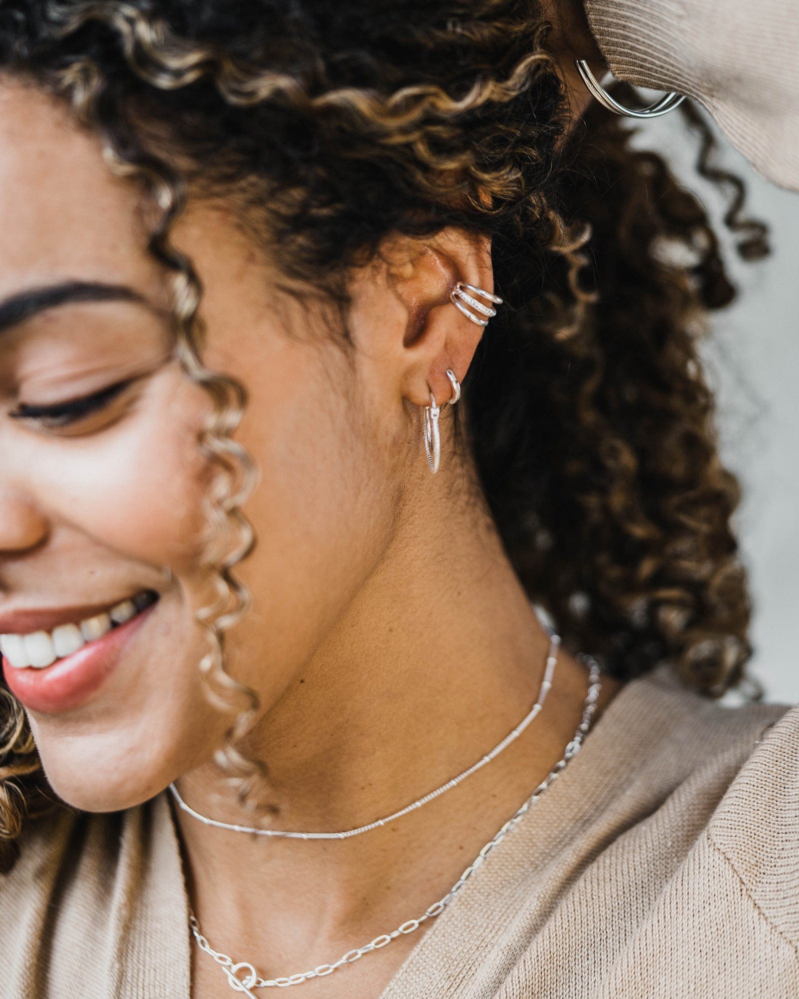 Sterling Silver Essential Hinged Huggie Hoops