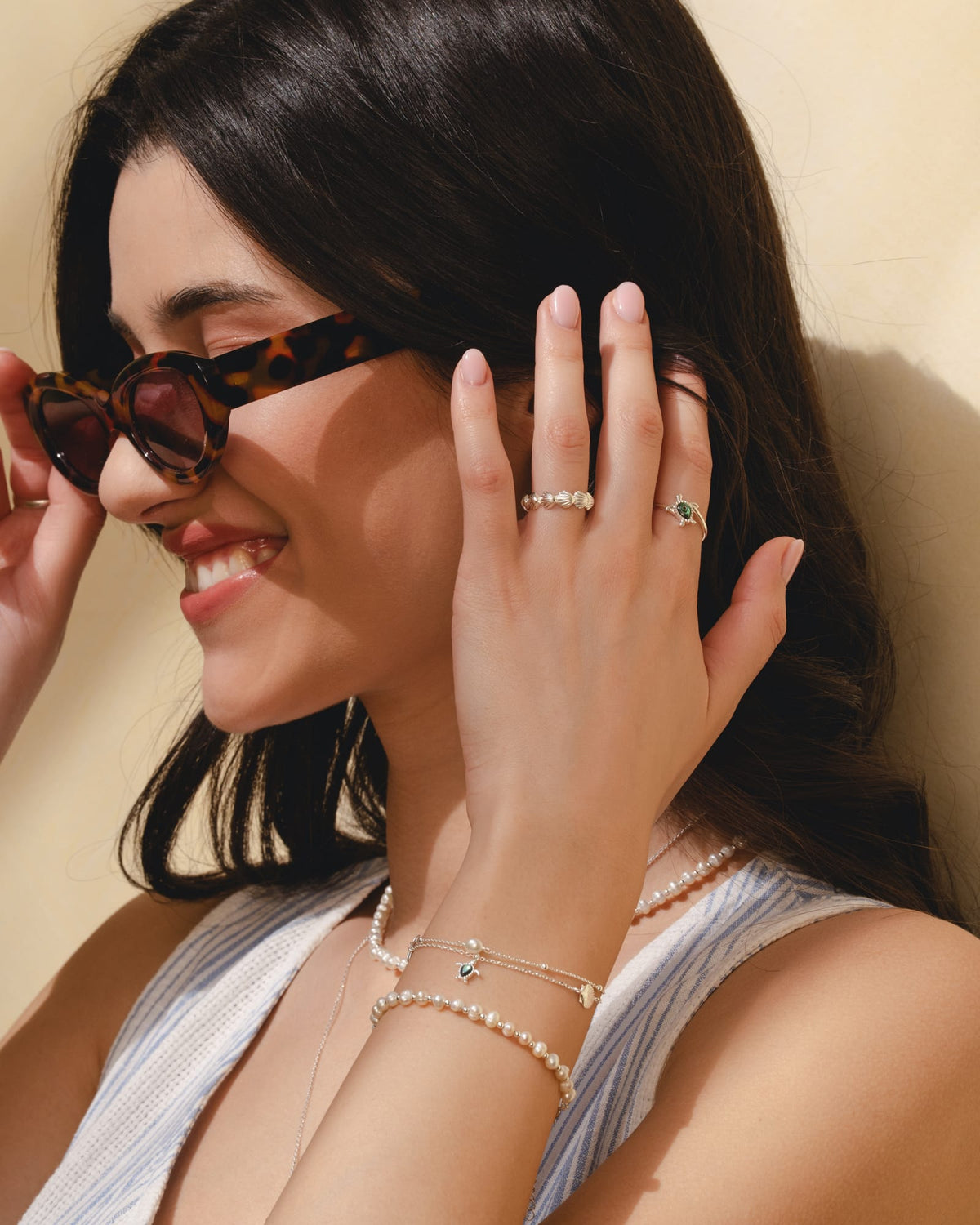 Sterling Silver and Freshwater Pearl Beaded Bracelet