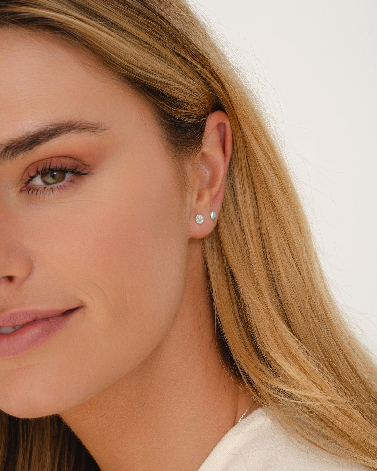 Sterling Silver Tiny Turquoise Studs (3mm)