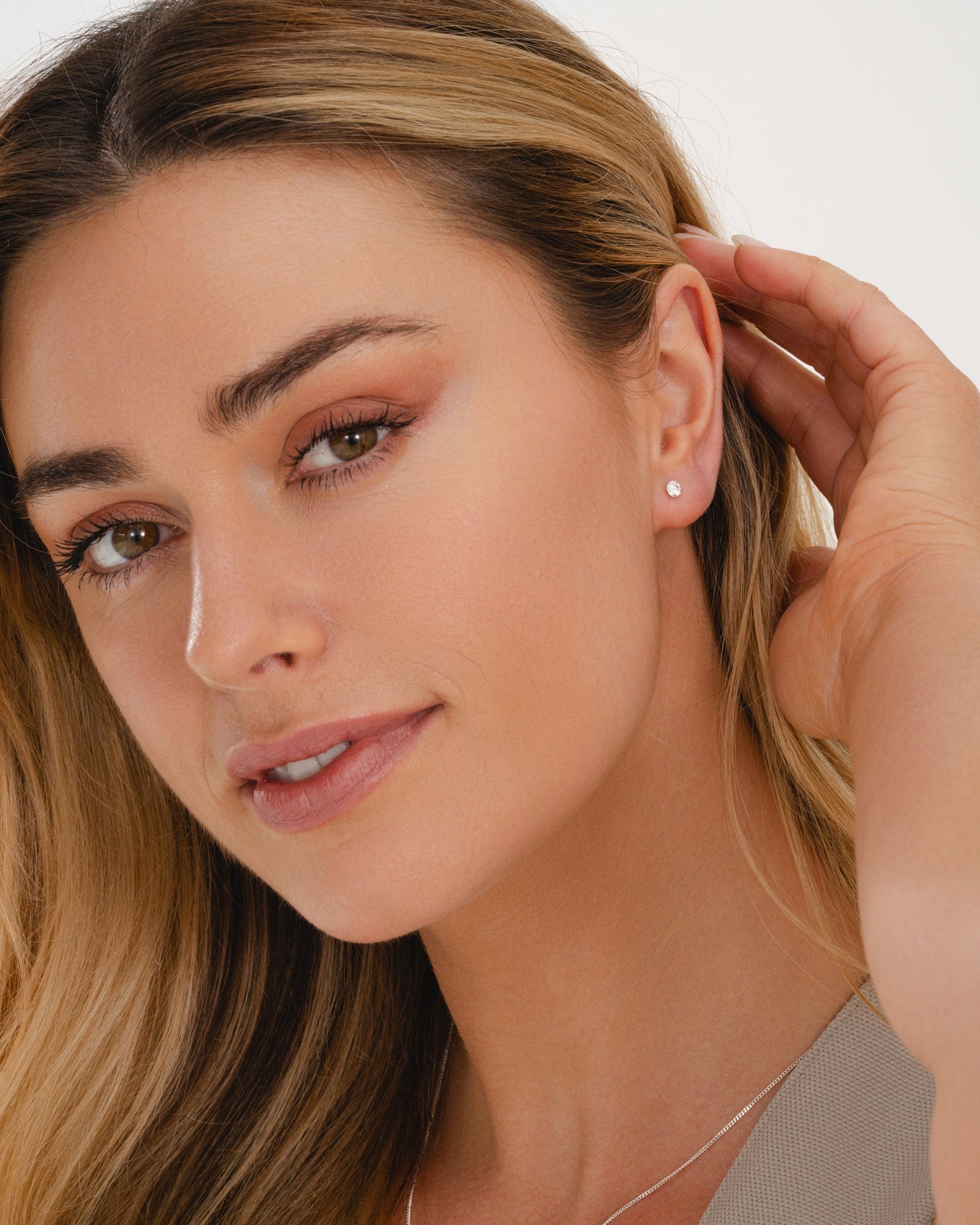 Sterling Silver Claw Set Cubic Zirconia Studs