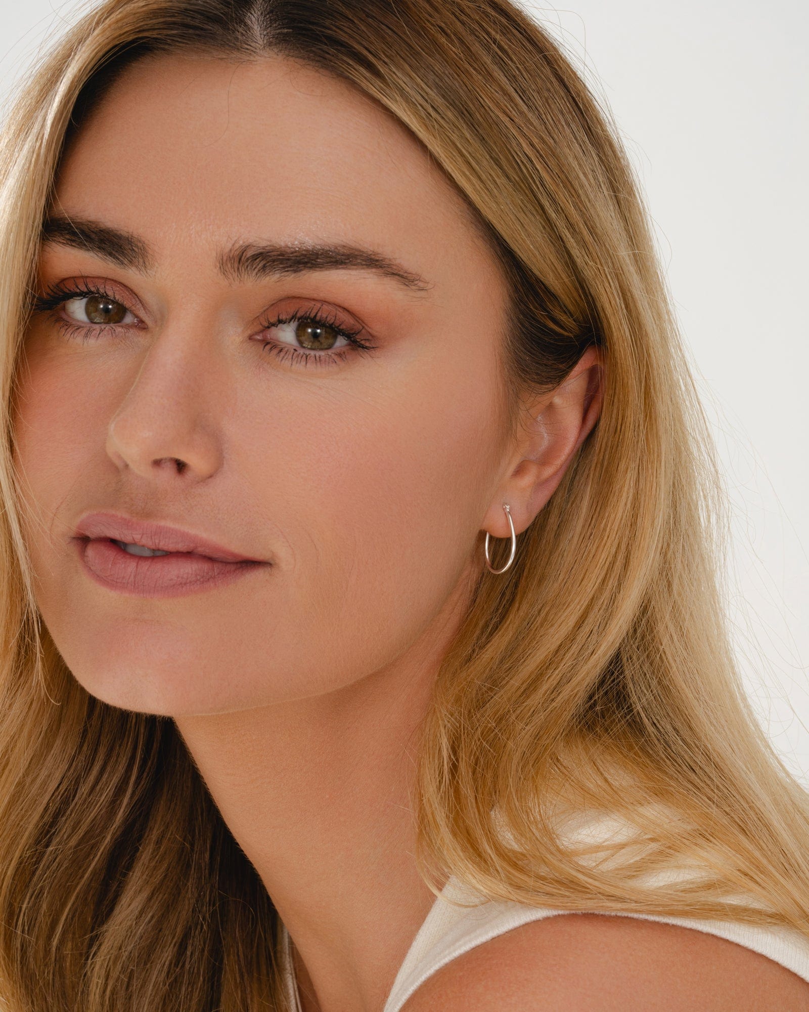 Sterling Silver Simple Oval Hoops