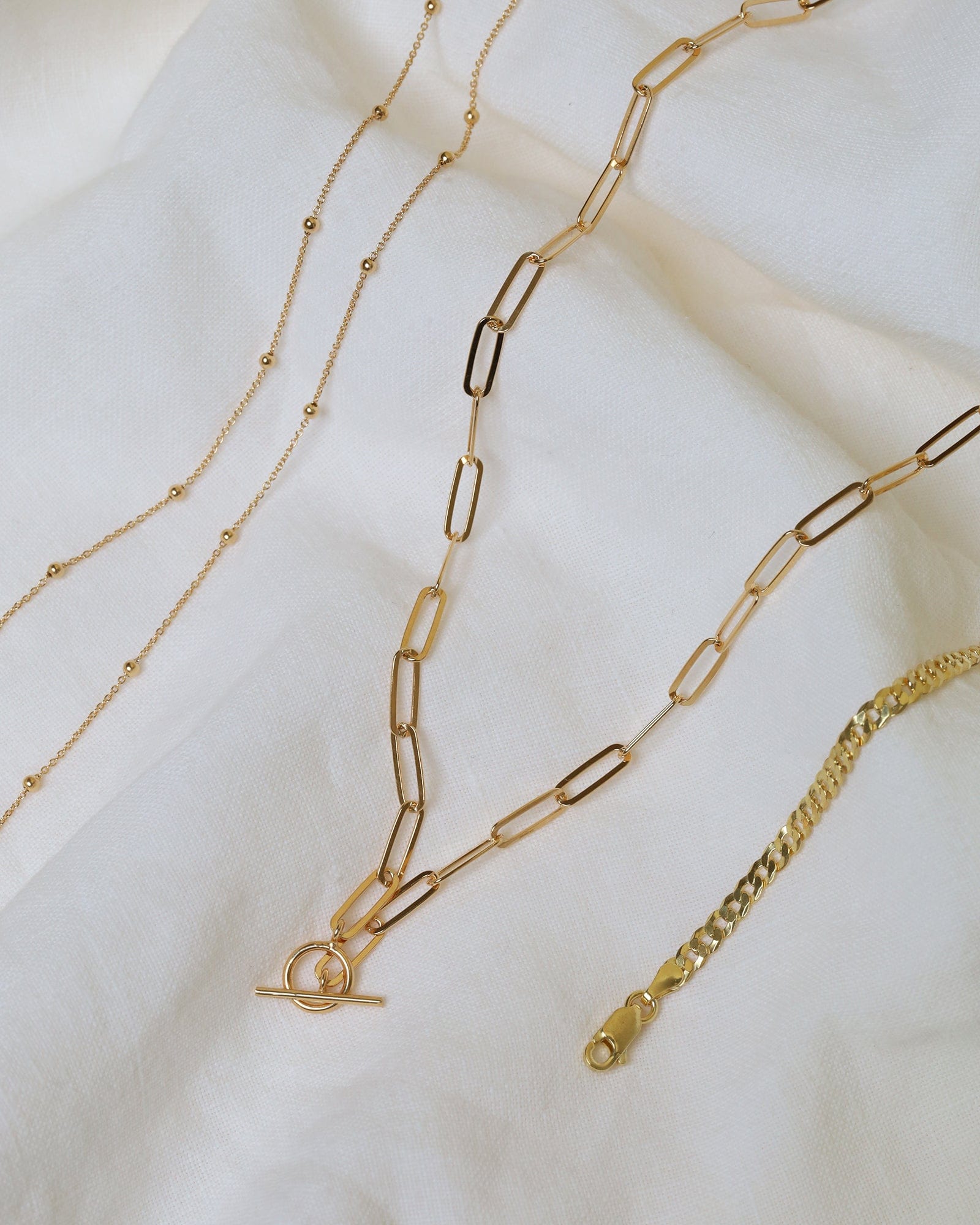 Gold Plated Medium Paperlink Necklace