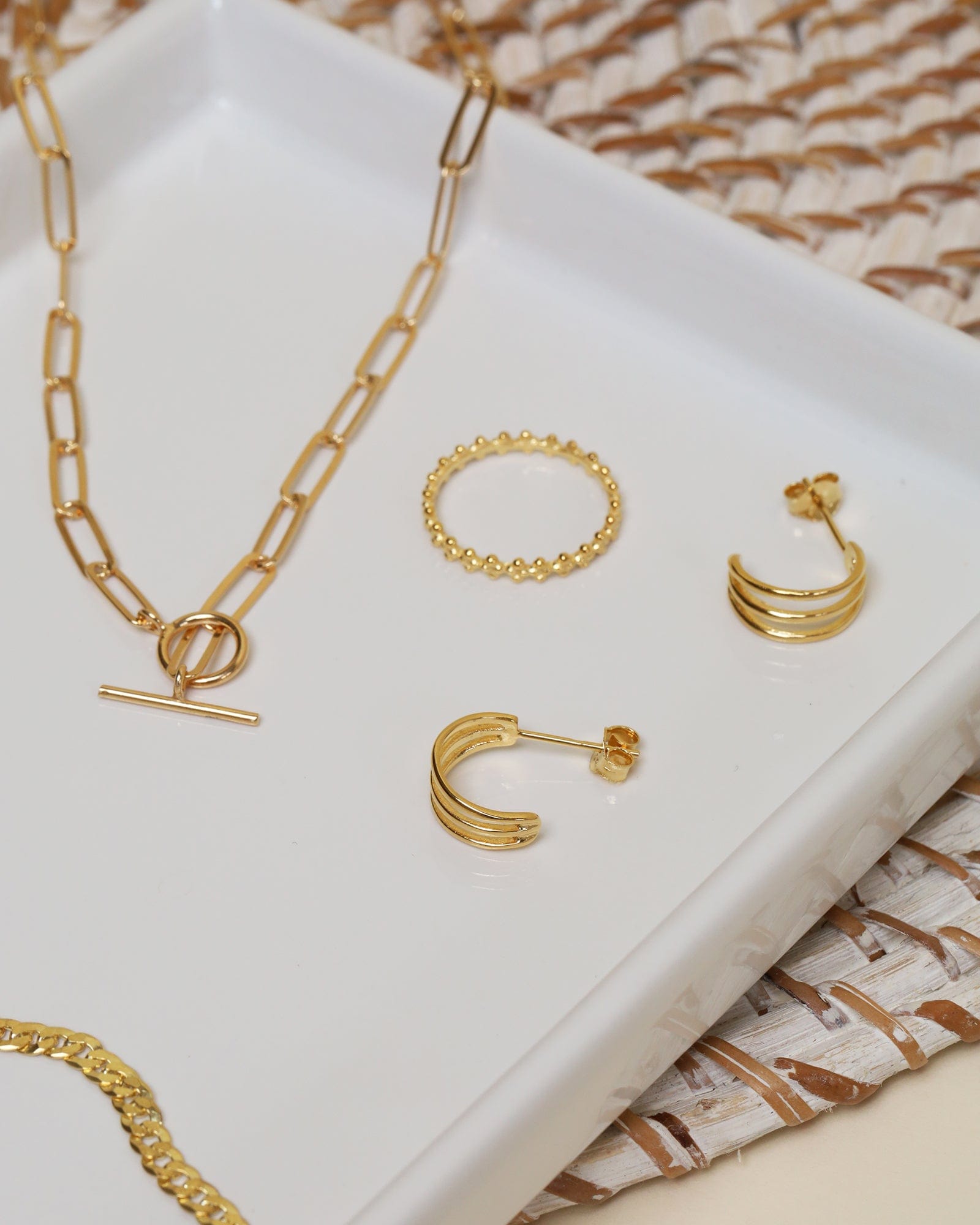 Sterling Silver Triple Split Hoops