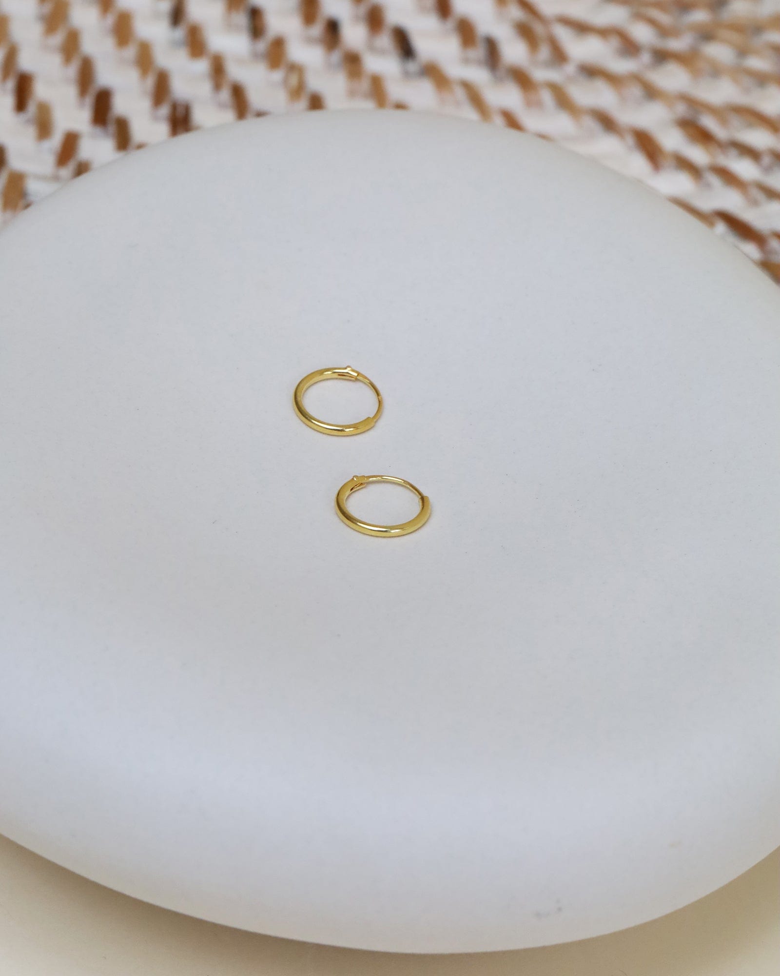 Gold Plated Simple Sleeper Hoops