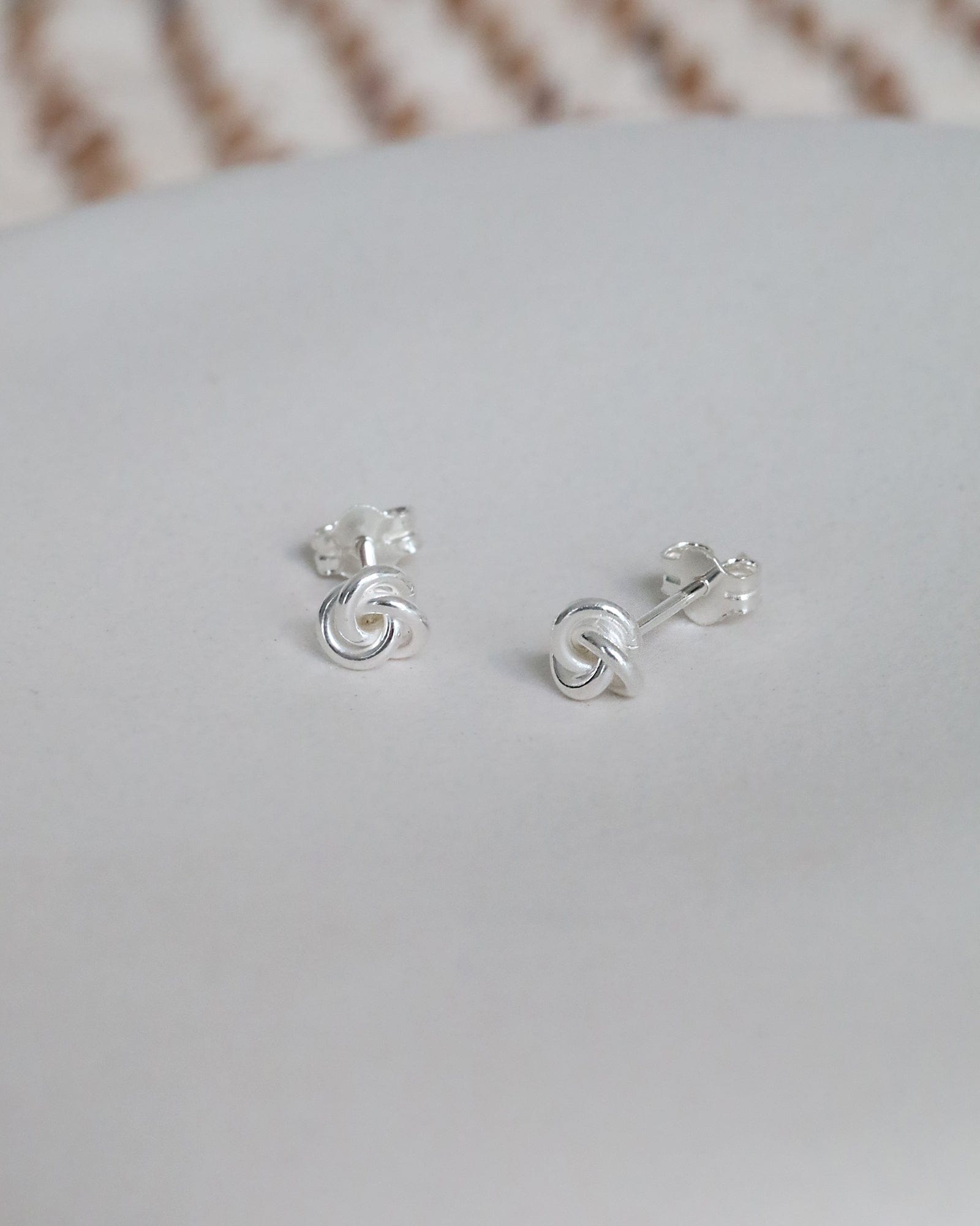 Sterling Silver Simple Knot Studs