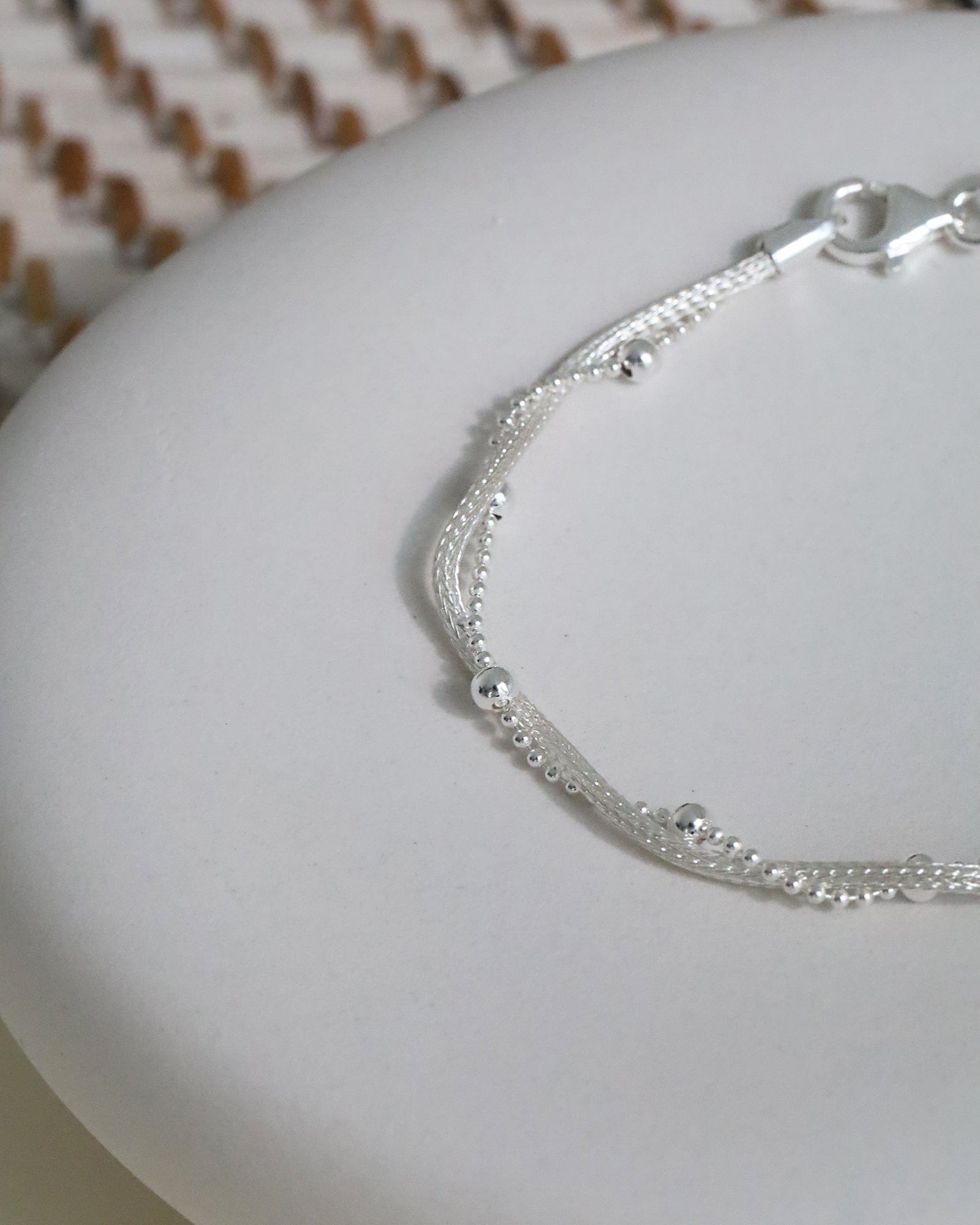 Sterling Silver Intertwined Stations Bracelet