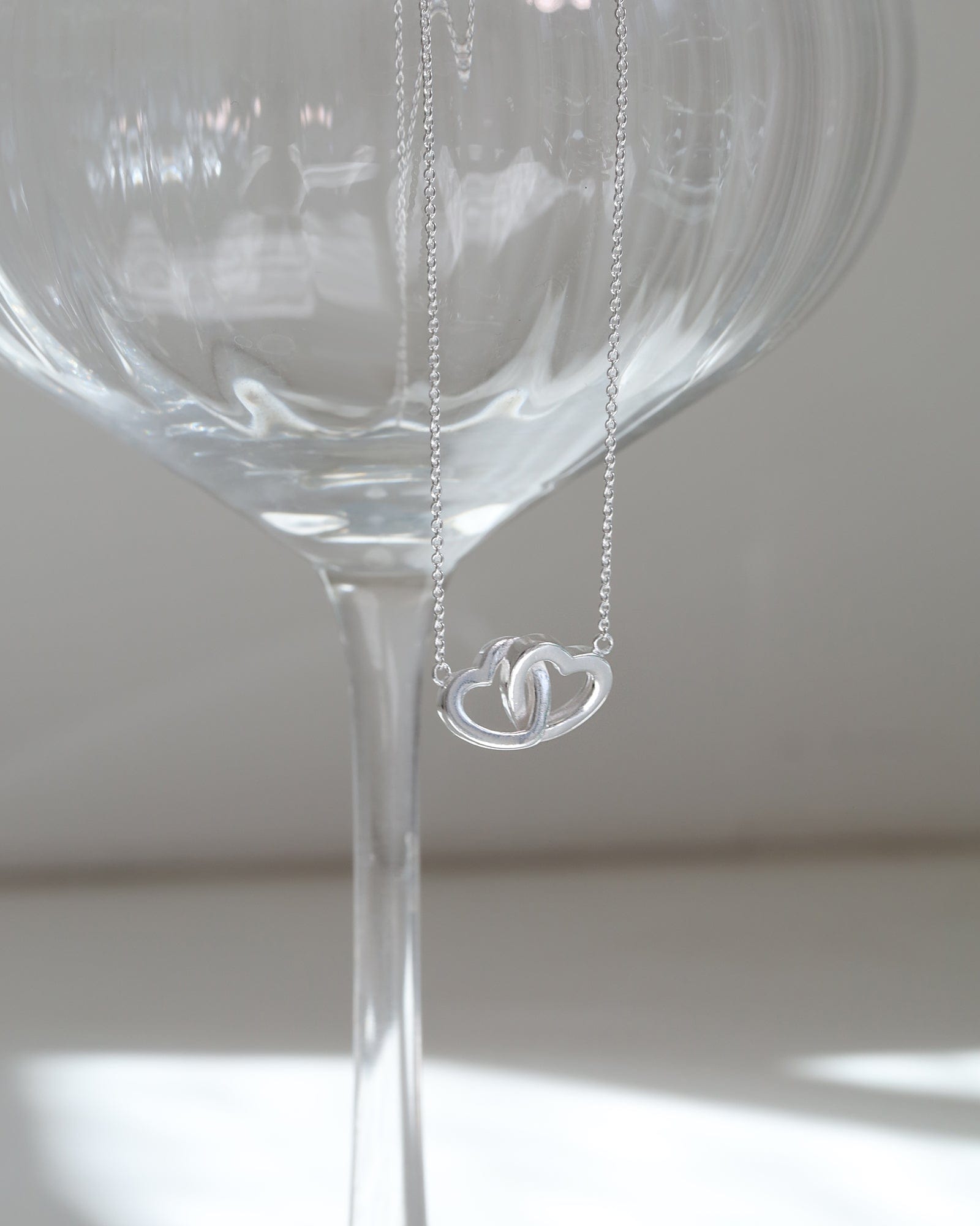 Sterling Silver Linking Hearts Necklace