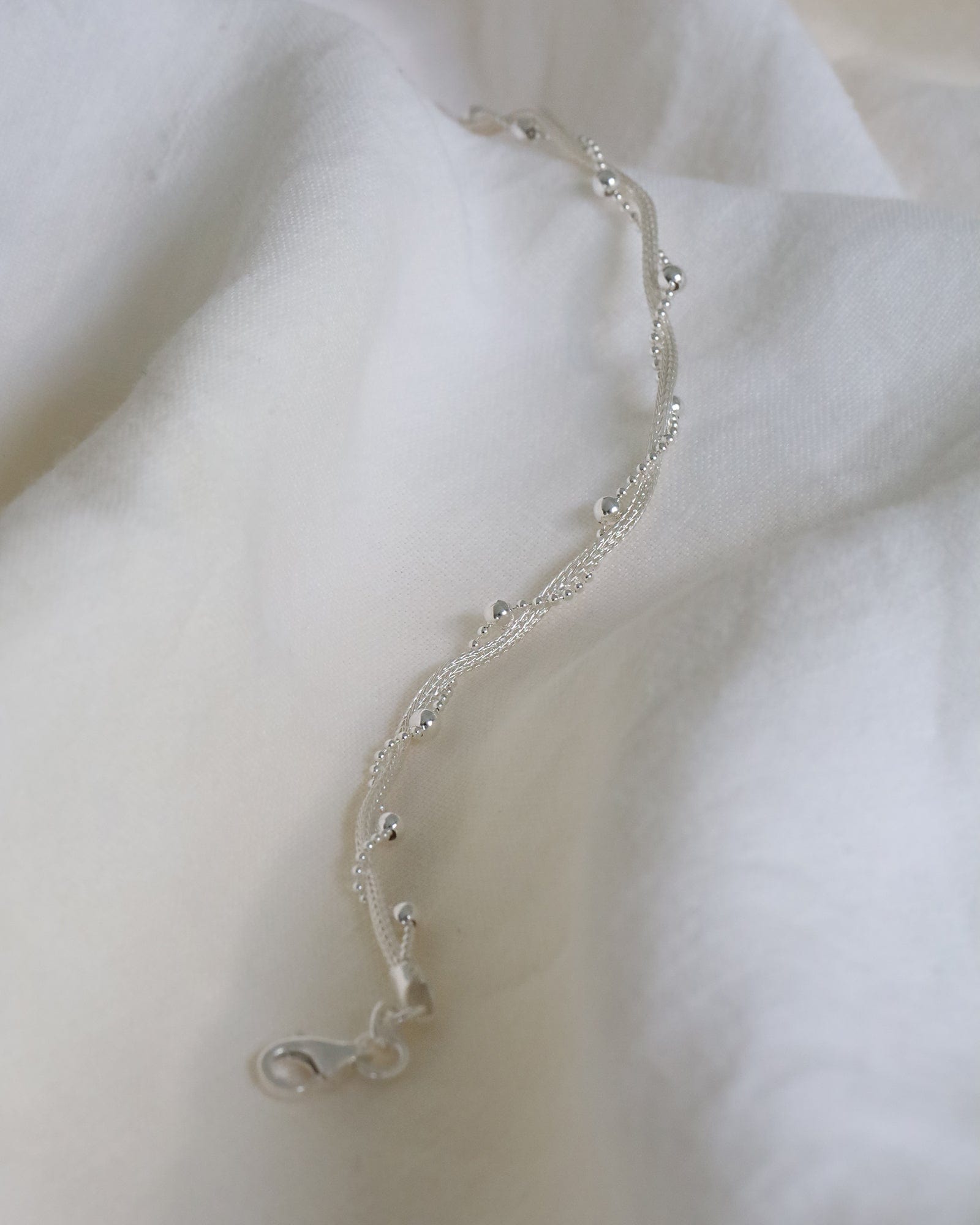 Sterling Silver Intertwined Stations Bracelet