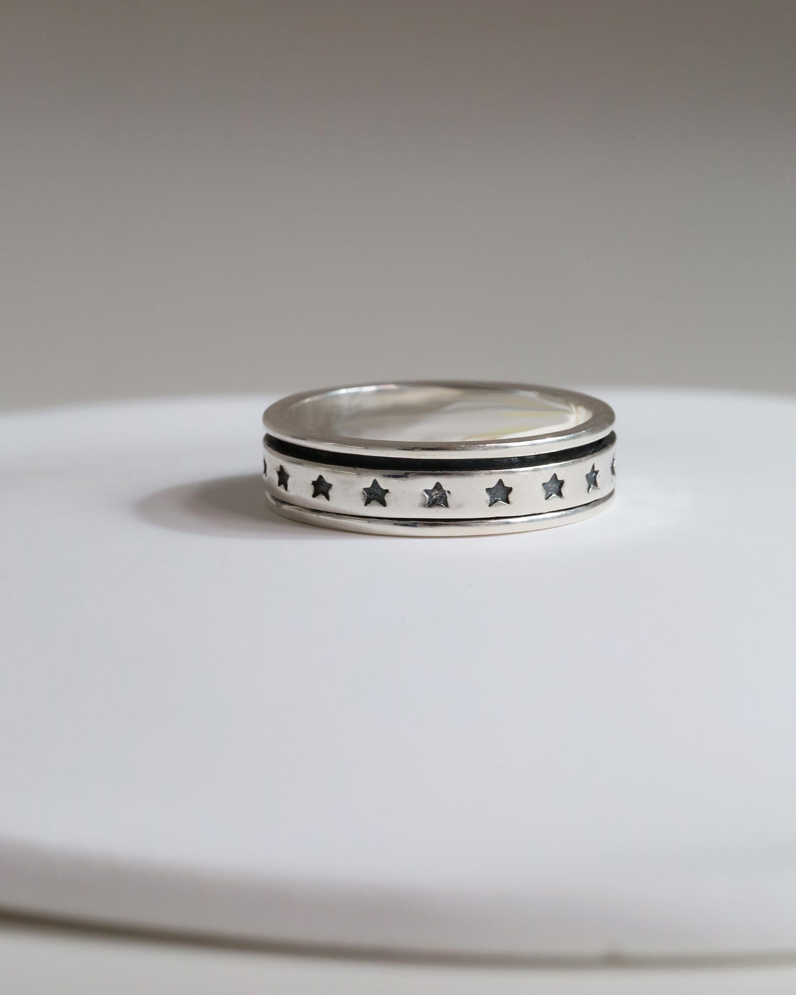 Sterling Silver Star Spinner Ring
