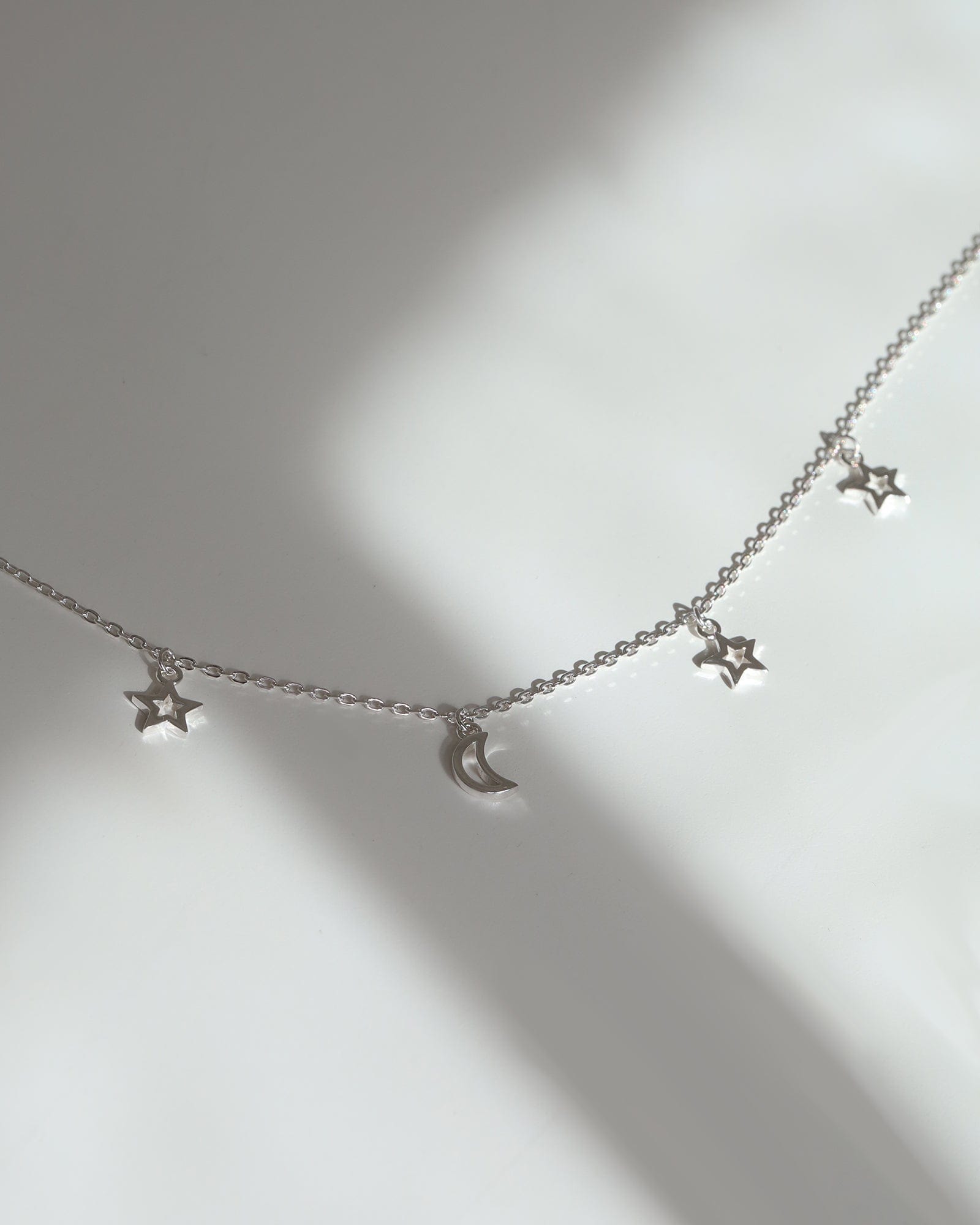 Sterling Silver Celestial Station Necklace