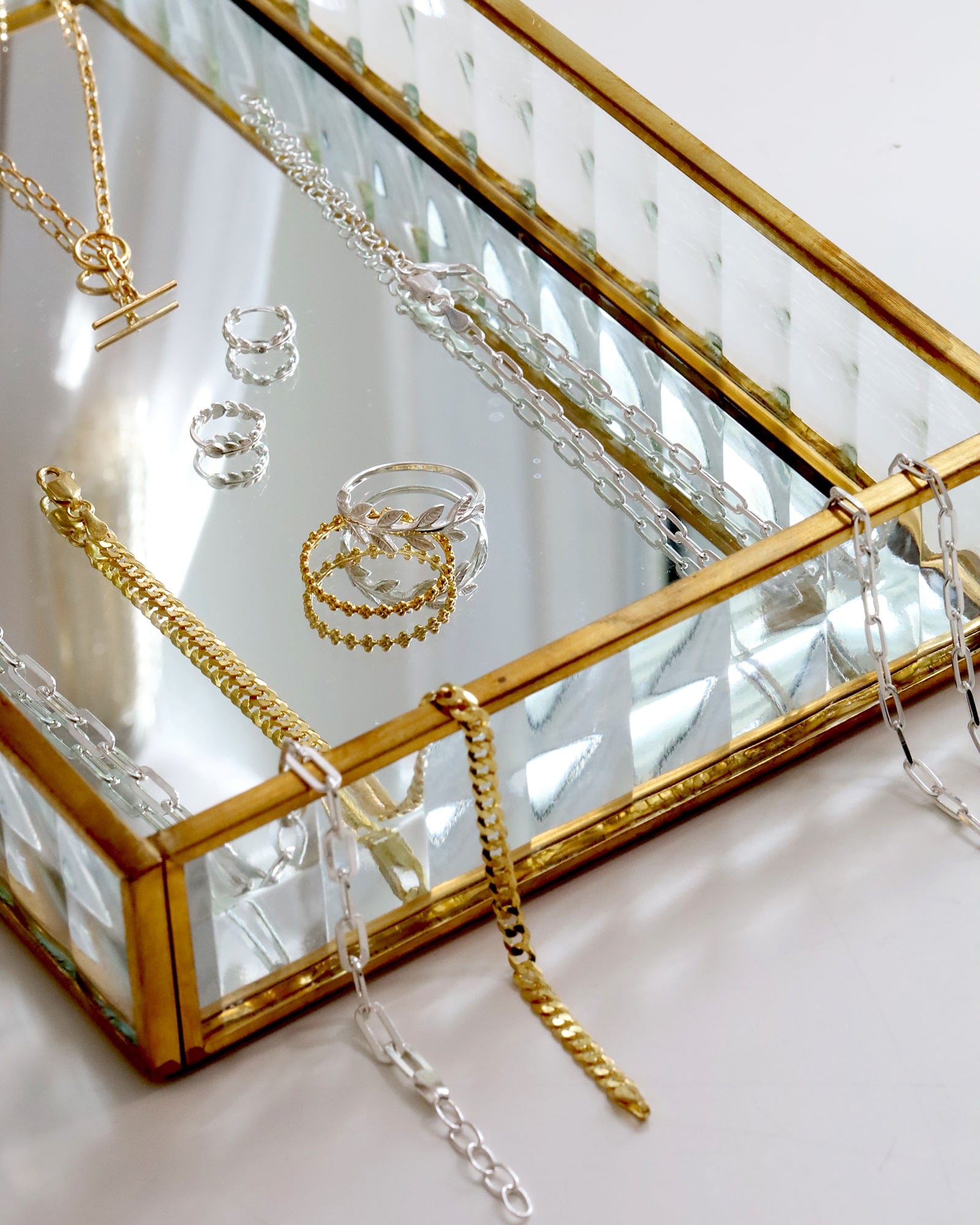 Sterling Silver Leaf Garland Ring