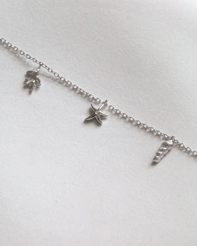 Sterling Silver Under The Sea Anklet