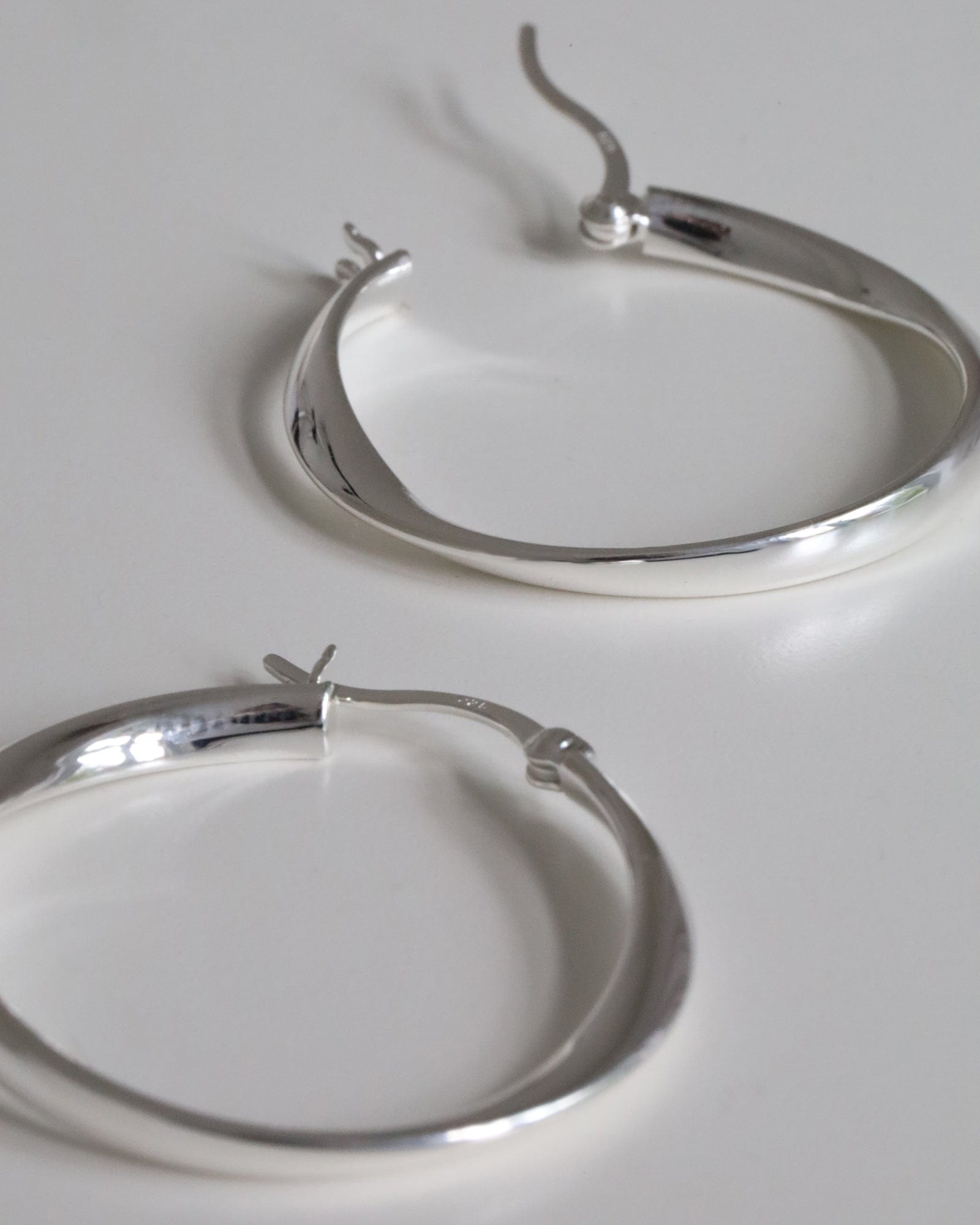Sterling Silver Jensen 30mm Flip-Top Hoops