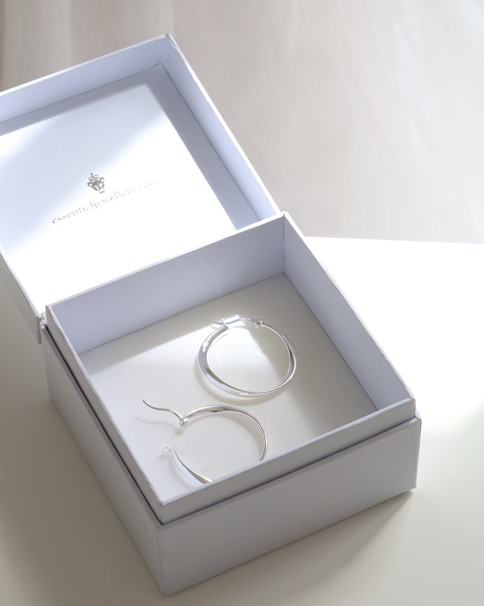 Sterling Silver Jensen 30mm Flip-Top Hoops