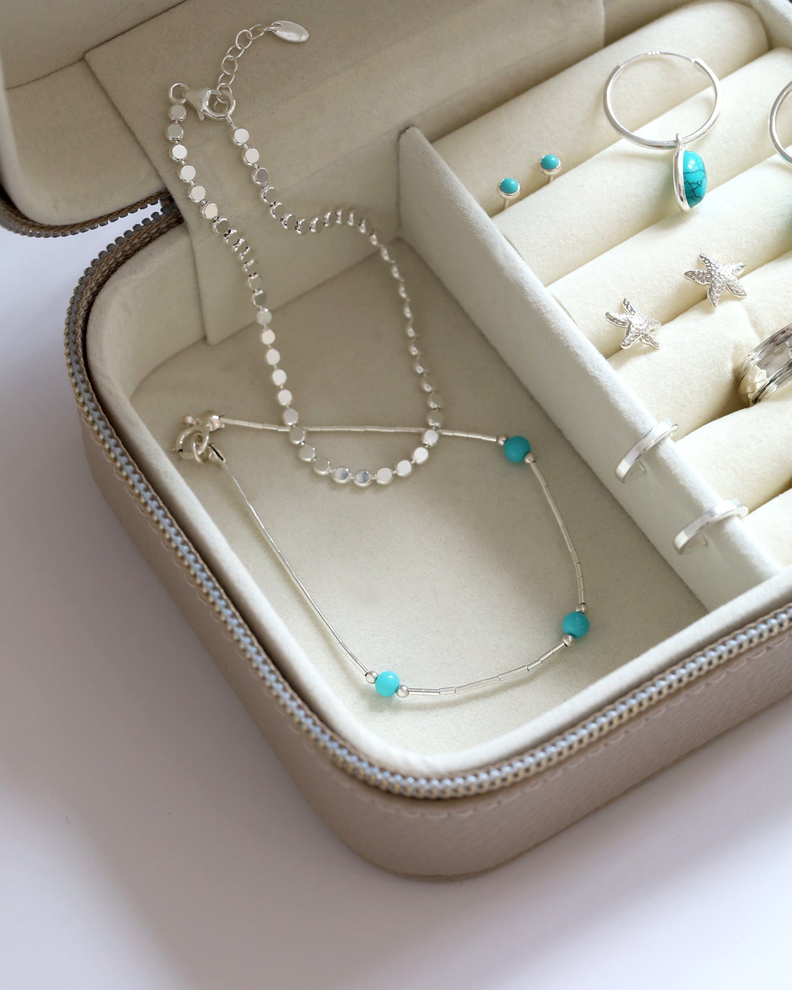 Sterling Silver and Turquoise Ball Bracelet
