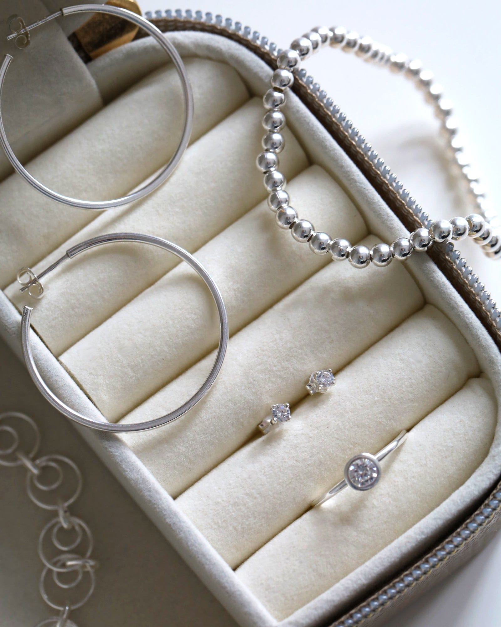 Simple Sterling Silver Ball Bracelet