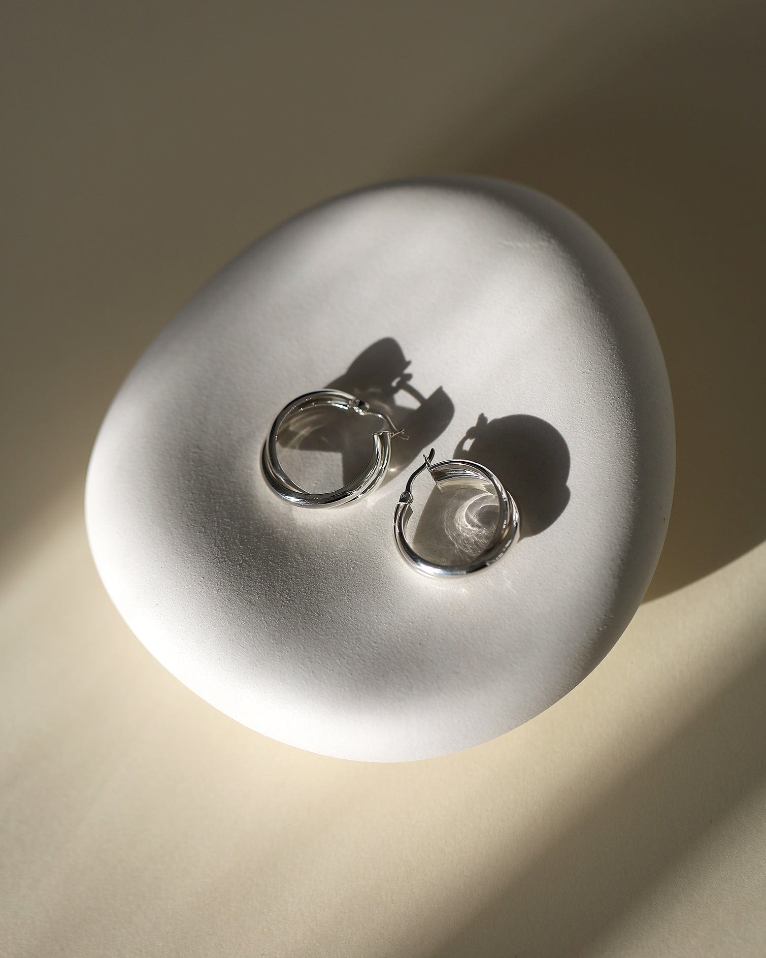Sterling Silver Crossover Flip-Top Hoops