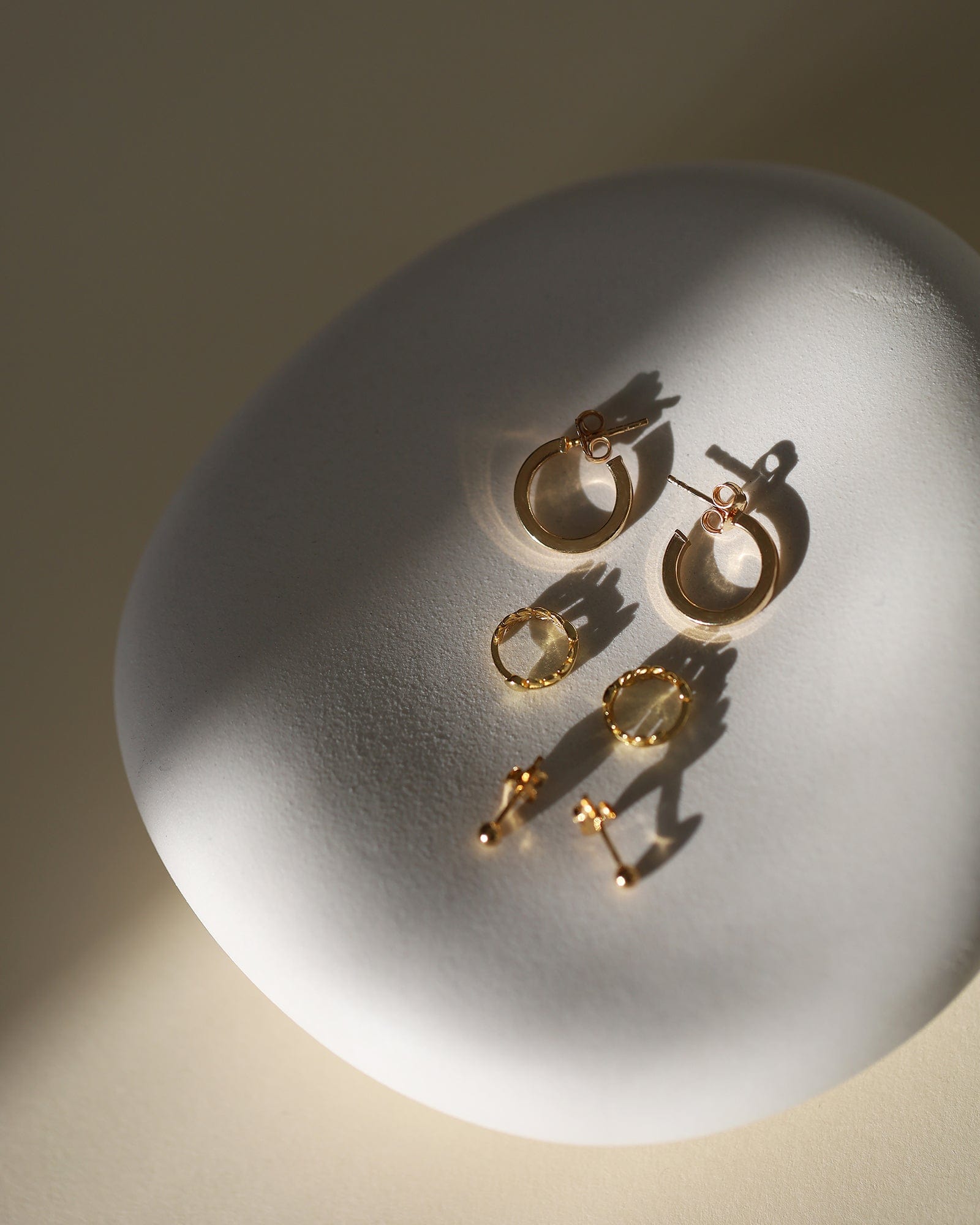 Gold Plated 14mm Square Tube Hoops