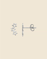Sterling Silver Open Star Constellation Studs