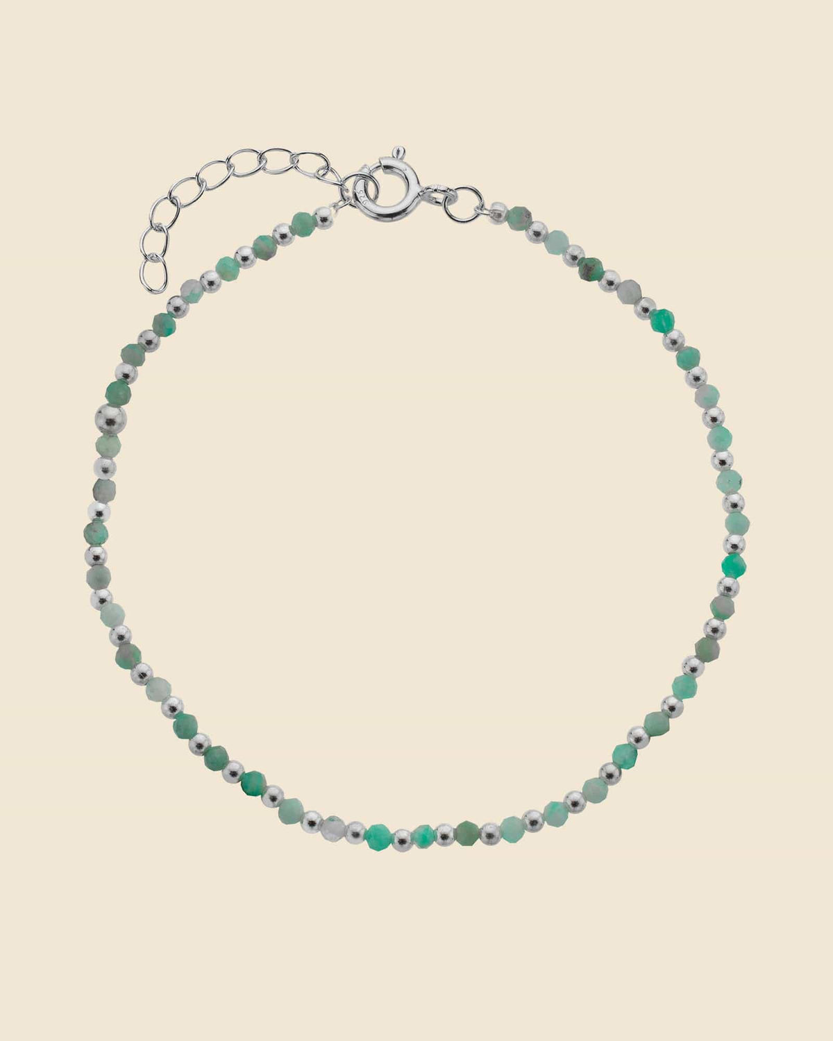 Sterling Silver and Gemstone Beaded Bracelet