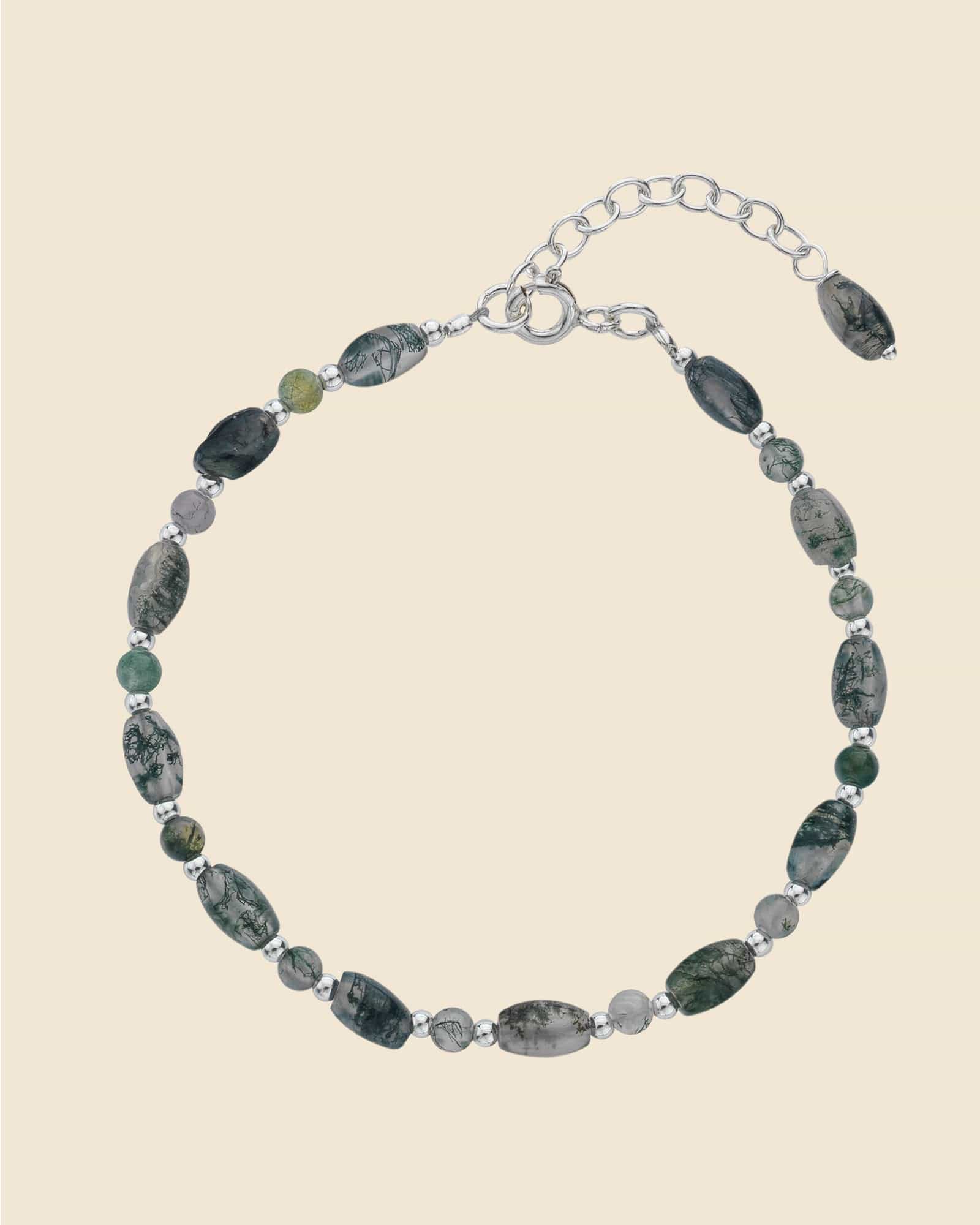 Sterling Silver Agate, Labradorite and Quartz Bracelet Sterling Silver Agate, Labradorite and Quartz Bracelet